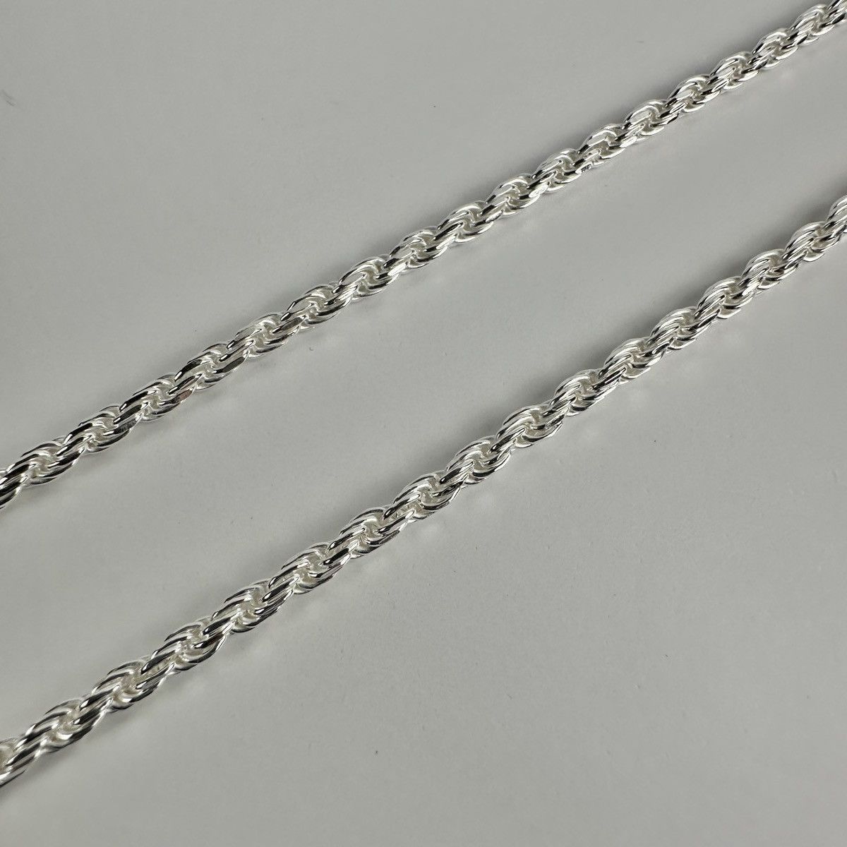 Jewelry Silver Chain Solid .925 Silver Rope Chain 2.5mm 18 Inches Size ONE SIZE - 5 Thumbnail