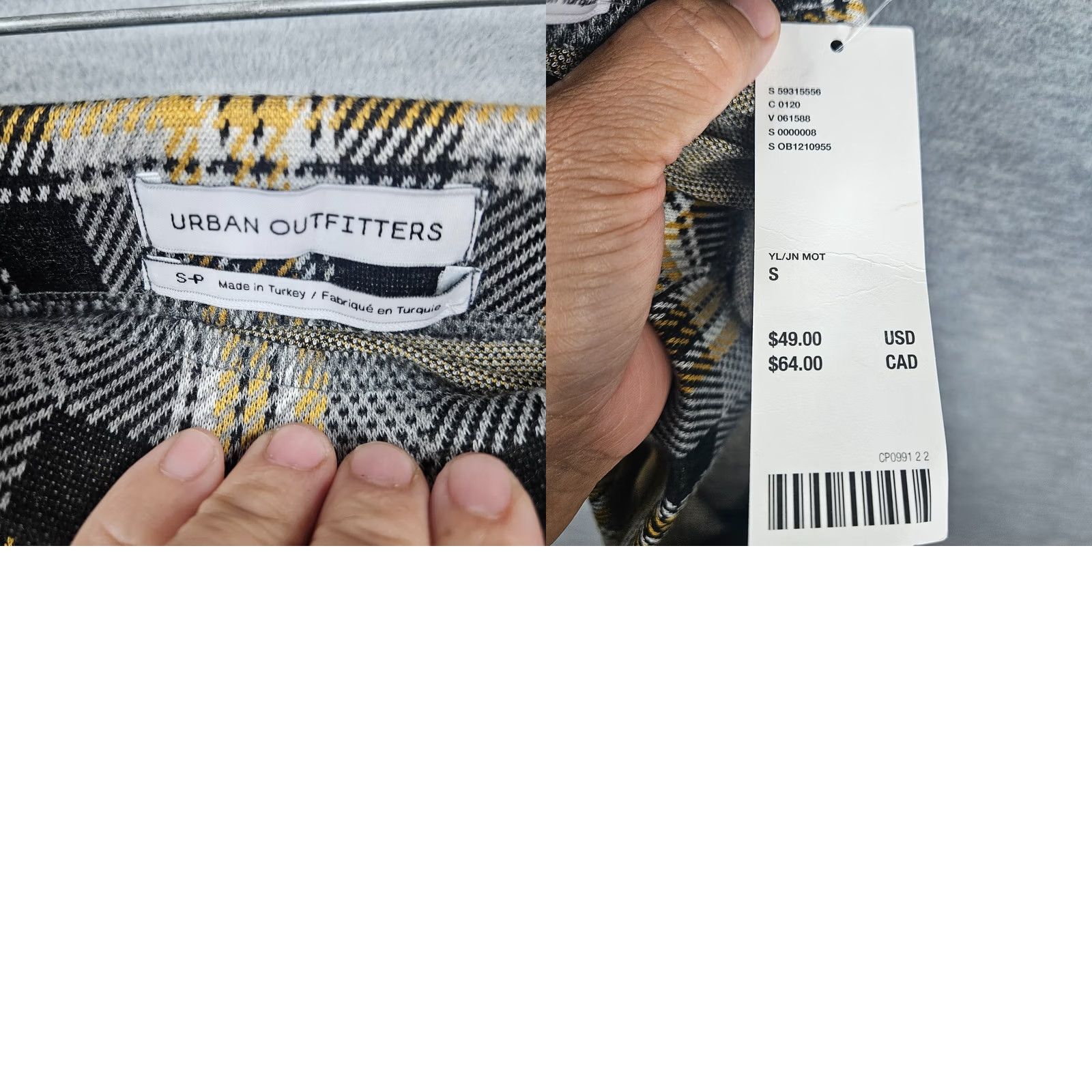 Urban Outfitters Urban Outfitters Plaid Asymmetrical Ruffle Mini Skirt S NEW Women Skirt Short Multicolor Pattern 2020s Size 28" / US 6 / IT 42 - 8 Thumbnail