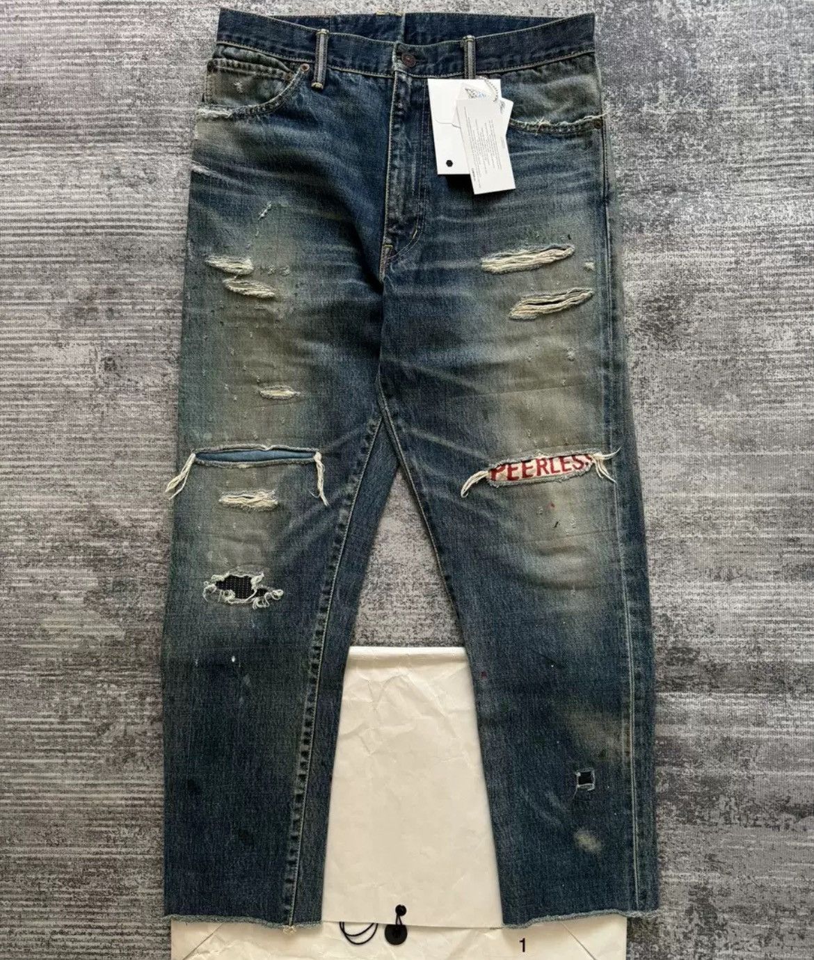 Visvim VISVIM 19AW JOURNEYMAN PANTS TACKED CRASH jeans | Grailed