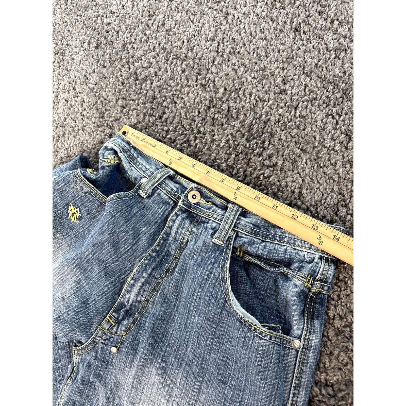 Southpole VINTAGE Southpole Jeans Blue Denim 28x28 Wide-Leg 5-Pocket Grunge Women Size 28 Regular Rise High Baggy 90s Style Jeans Size 28" / US 6 / IT 42 - 4 Thumbnail