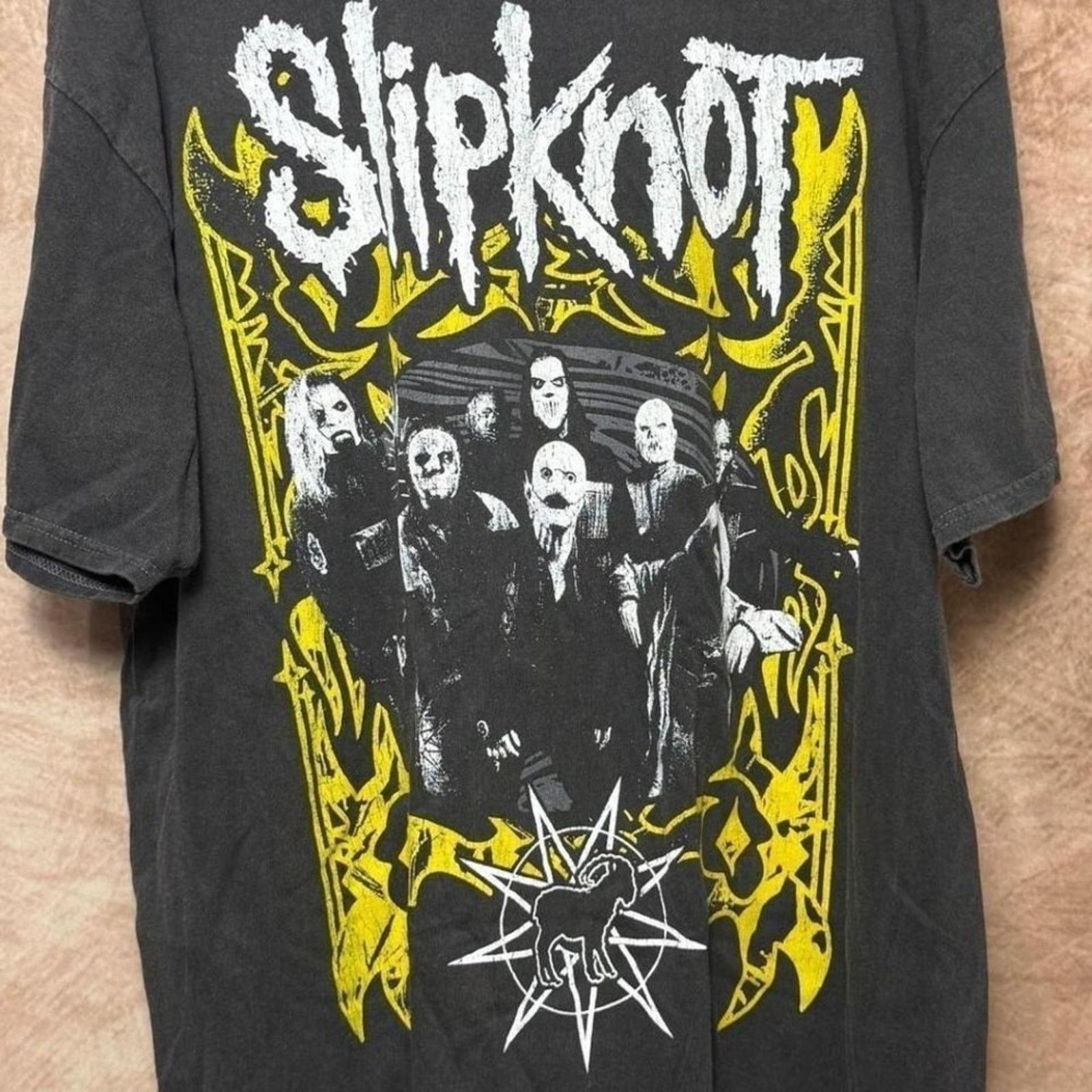 Slipknot Slipknot Band Graphic Tee Black Yellow LG/XL Size US XL / EU 56 / 4 - 3 Thumbnail