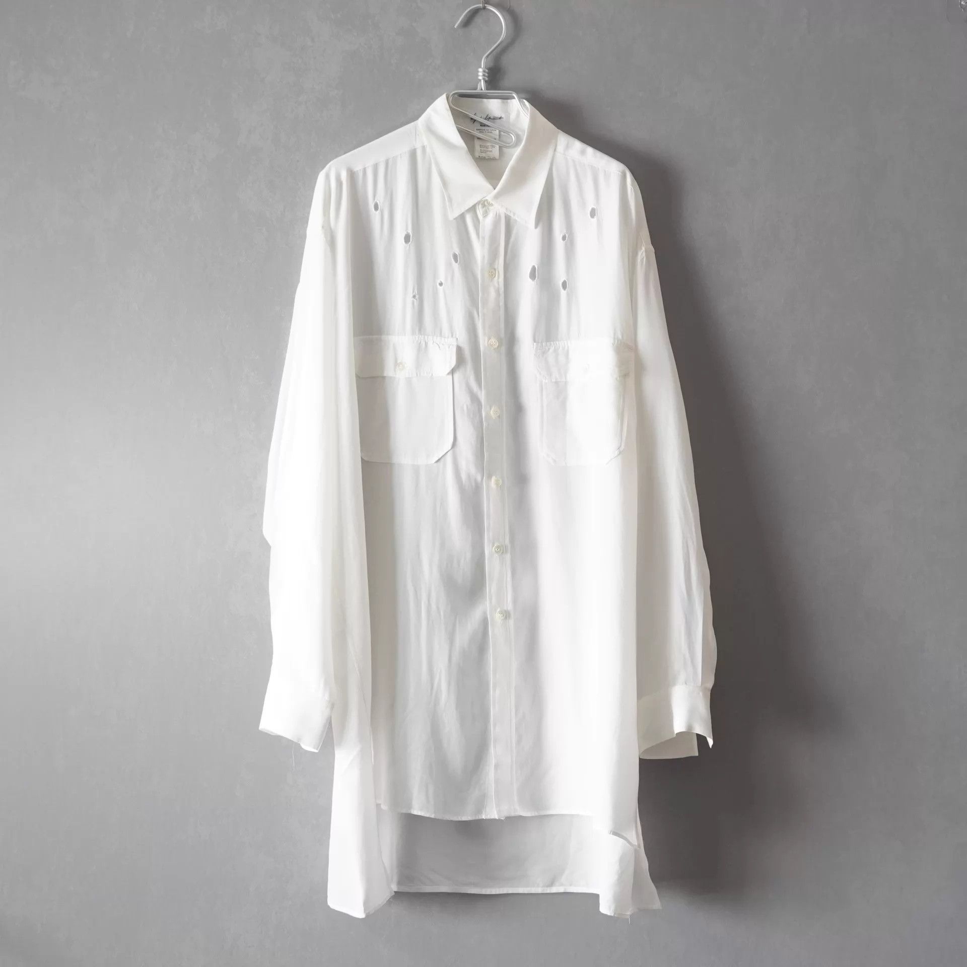 Yohji Yamamoto Yohji Yamamoto 1992SS Bullet Hole 2Pocket Shirt M Size US M / EU 48-50 / 2 - 1 Thumbnail