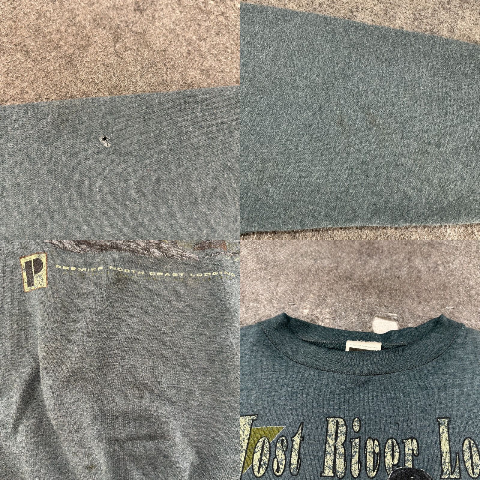 Tultex VINTAGE Tultex Sweatshirt Men 2XL Blue Pullover Crew Neck 90s Distressed Logo 1/2 Zip 1/4 Zip Fleece Cotton Regular Winter Fall Spring Size US XXL / EU 58 / 5 - 8 Thumbnail