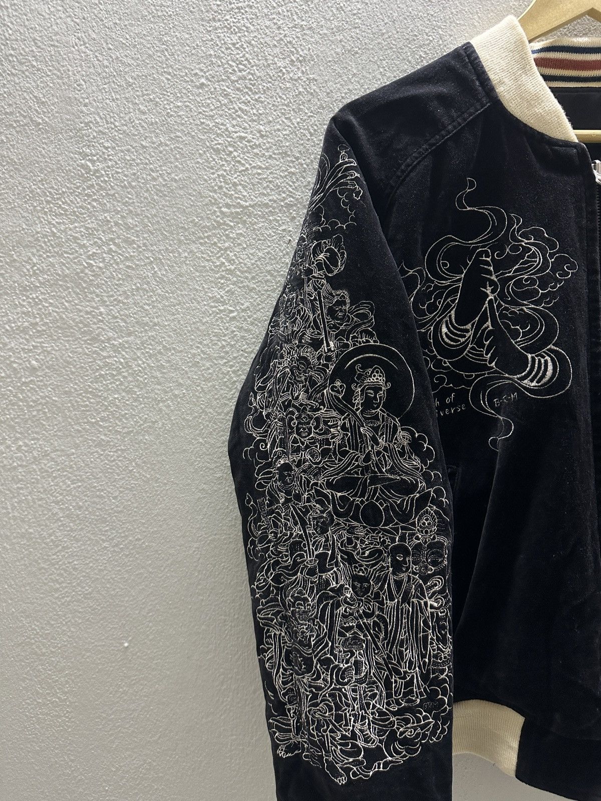 Japanese Brand × Vintage Vintage Reversible Sukajan Japanese Buddhism Art Size US M / EU 48-50 / 2 - 20 Thumbnail