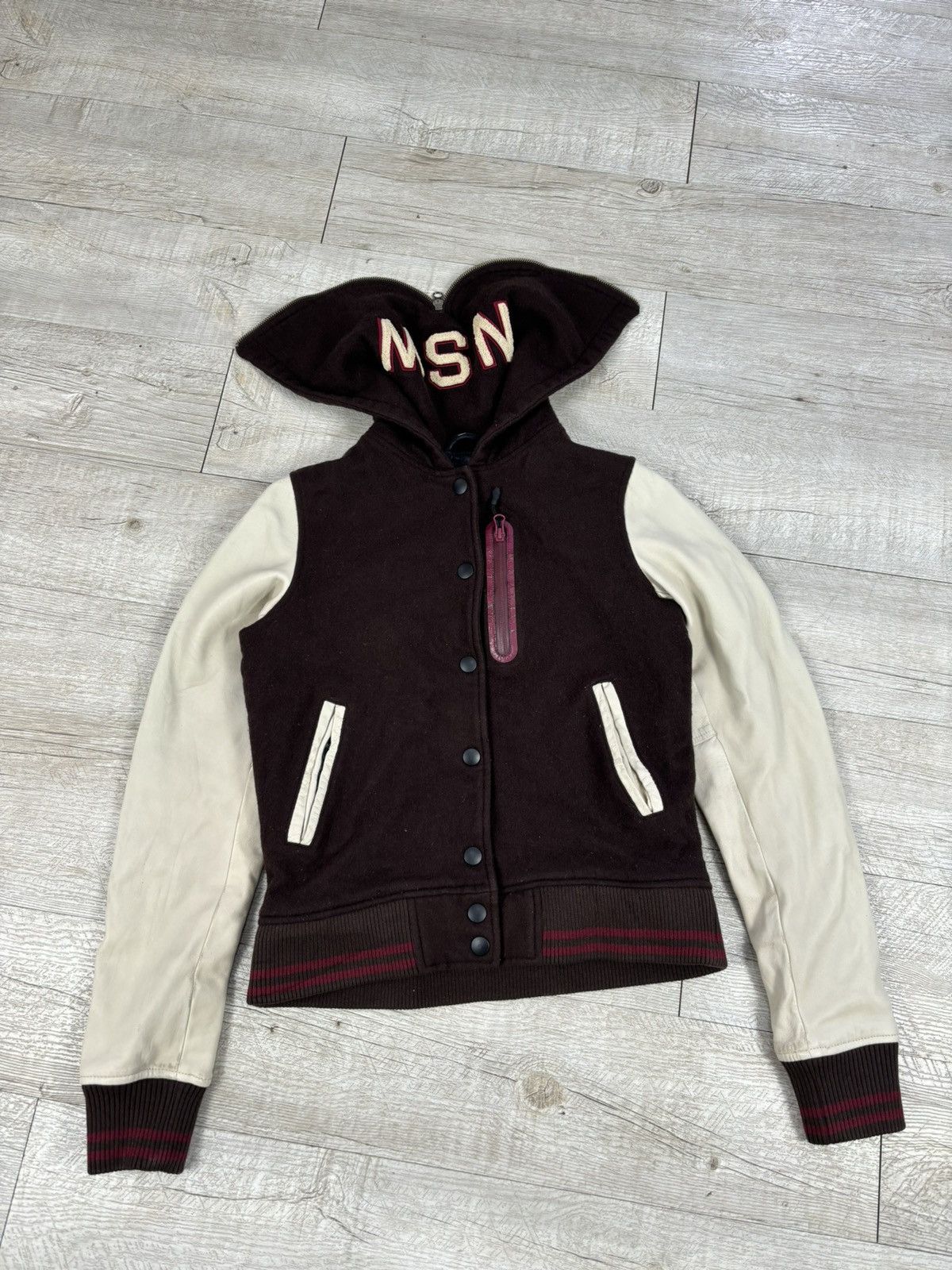 Nike SB Rare Sportswear Leather Tech Fleece Pack Wool Varsity Bomber Jacket Parka Coat Size M / US 6-8 / IT 42-44 - 3 Thumbnail