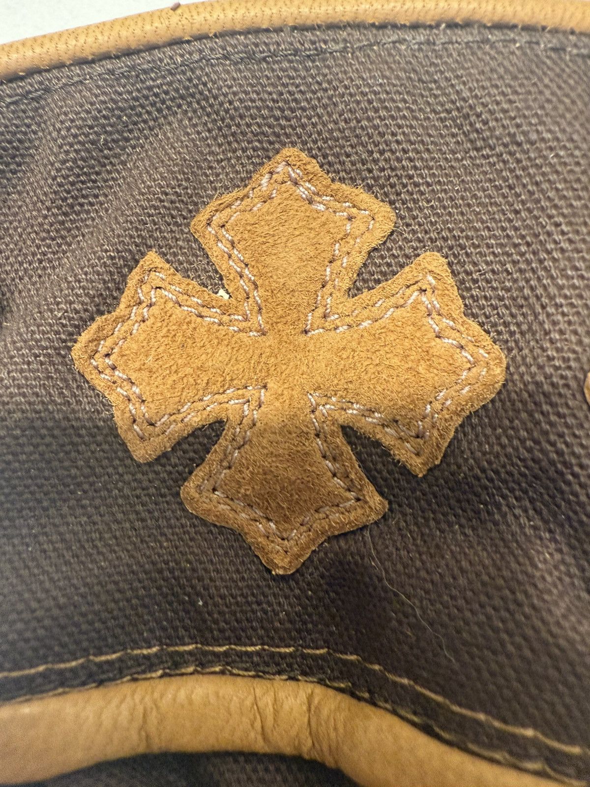 Chrome Hearts 🔥Chrome Hearts Brown Cross Patches Gloves🔥 Size ONE SIZE - 3 Thumbnail