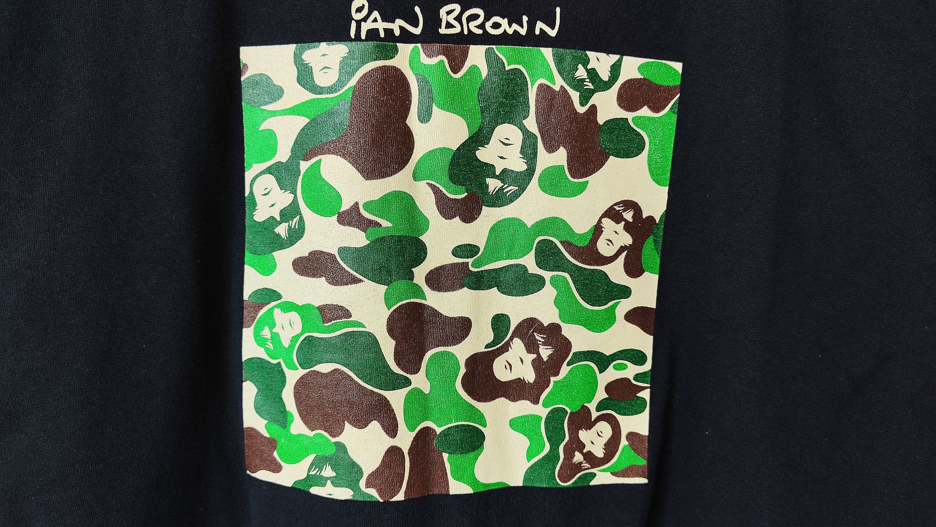 Band Tees Ian Brown x The Stone Roses Bape Camo Faces Merch Tshirt Size US XL / EU 56 / 4 - 5 Thumbnail