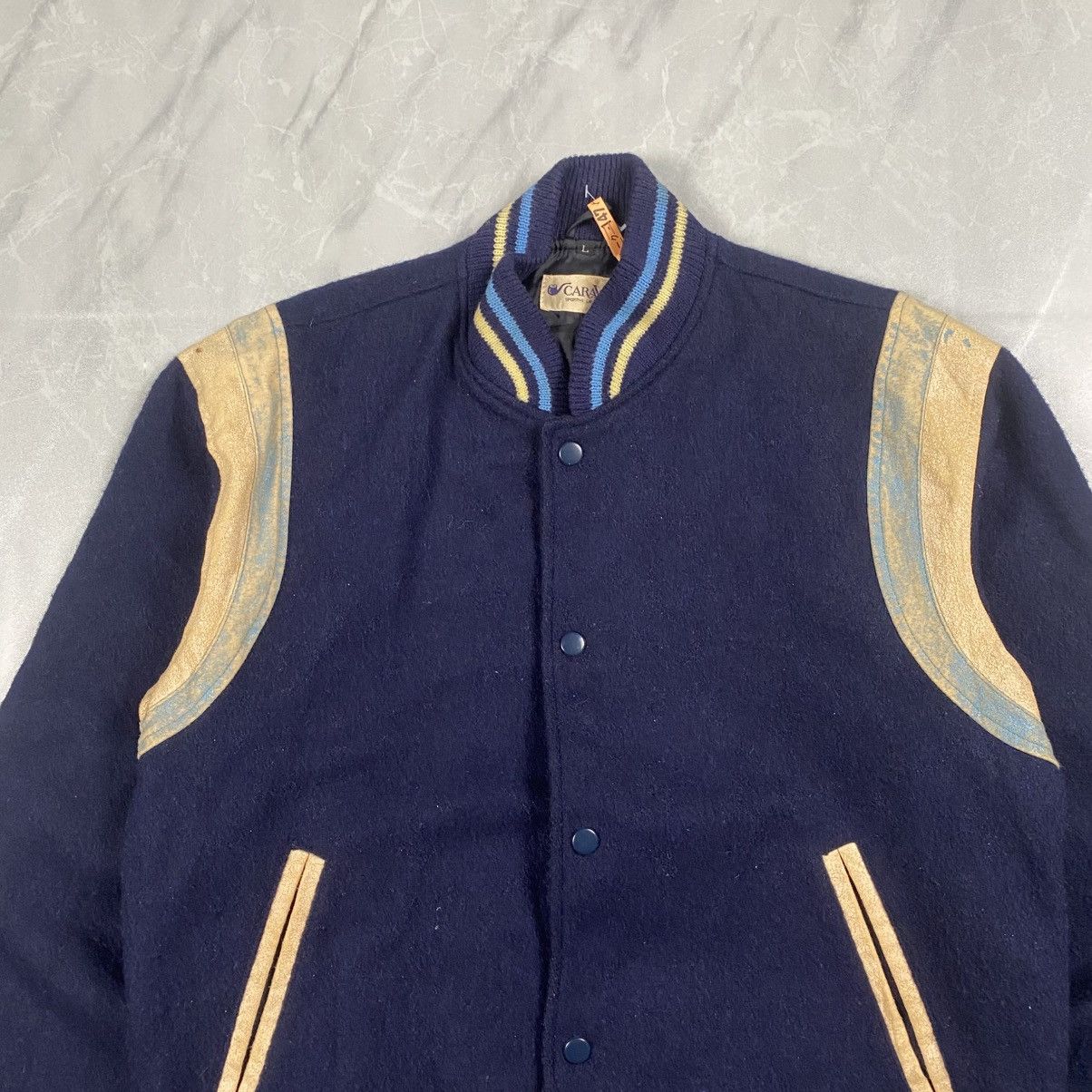Japanese Brand Vintage 90s Caravach Kohmabon Japan Wool Varsity Jacket Size US M / EU 48-50 / 2 - 4 Thumbnail