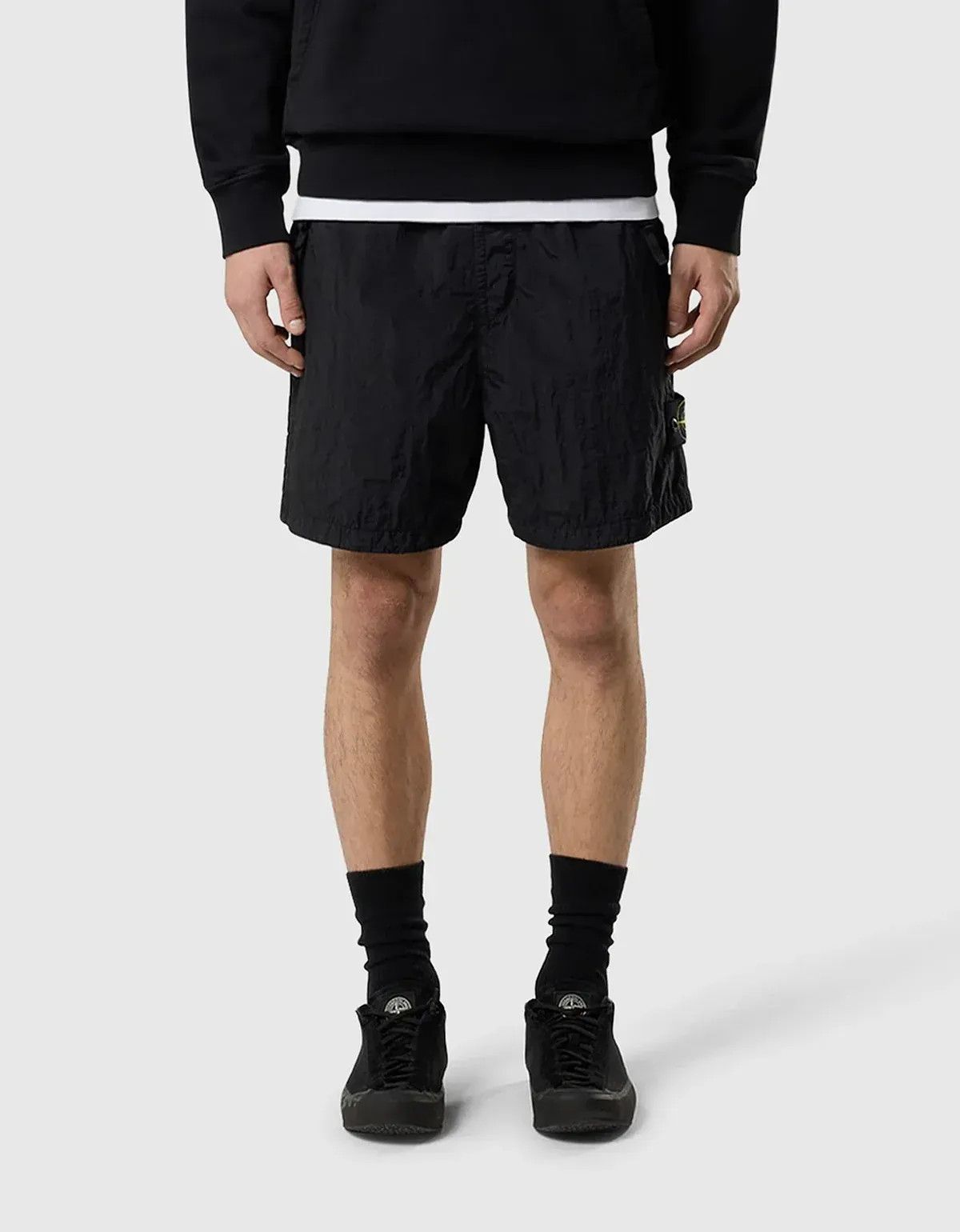 Stone Island Stone Island Black Nylon Metal Shorts Size US 31 - 2 Thumbnail
