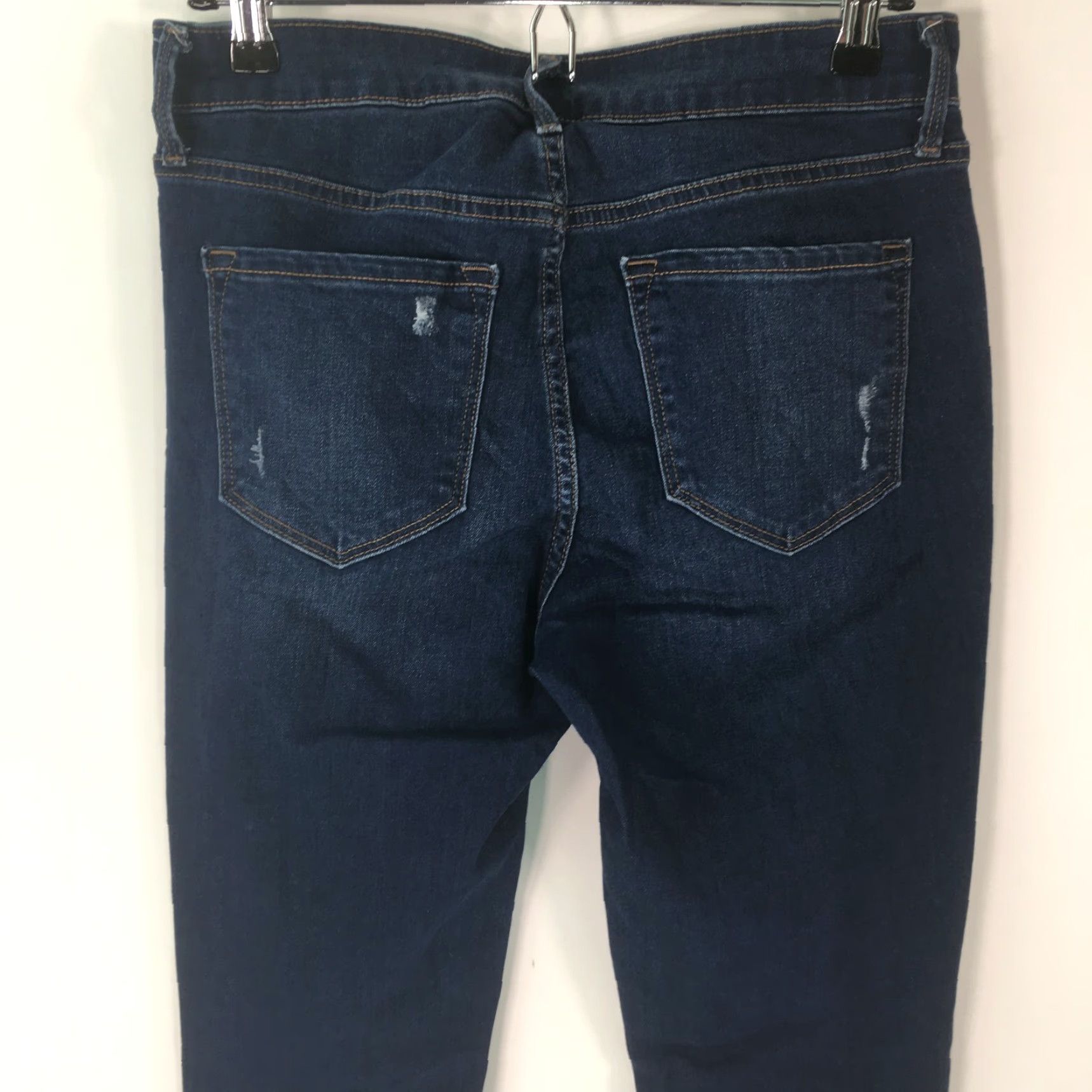 Old Navy Old Navy Womens Rockstar Mid Rise Flat Front Denim Blue Skinny Jeans Size 8 Size 30" / US 8 / IT 44 - 5 Thumbnail
