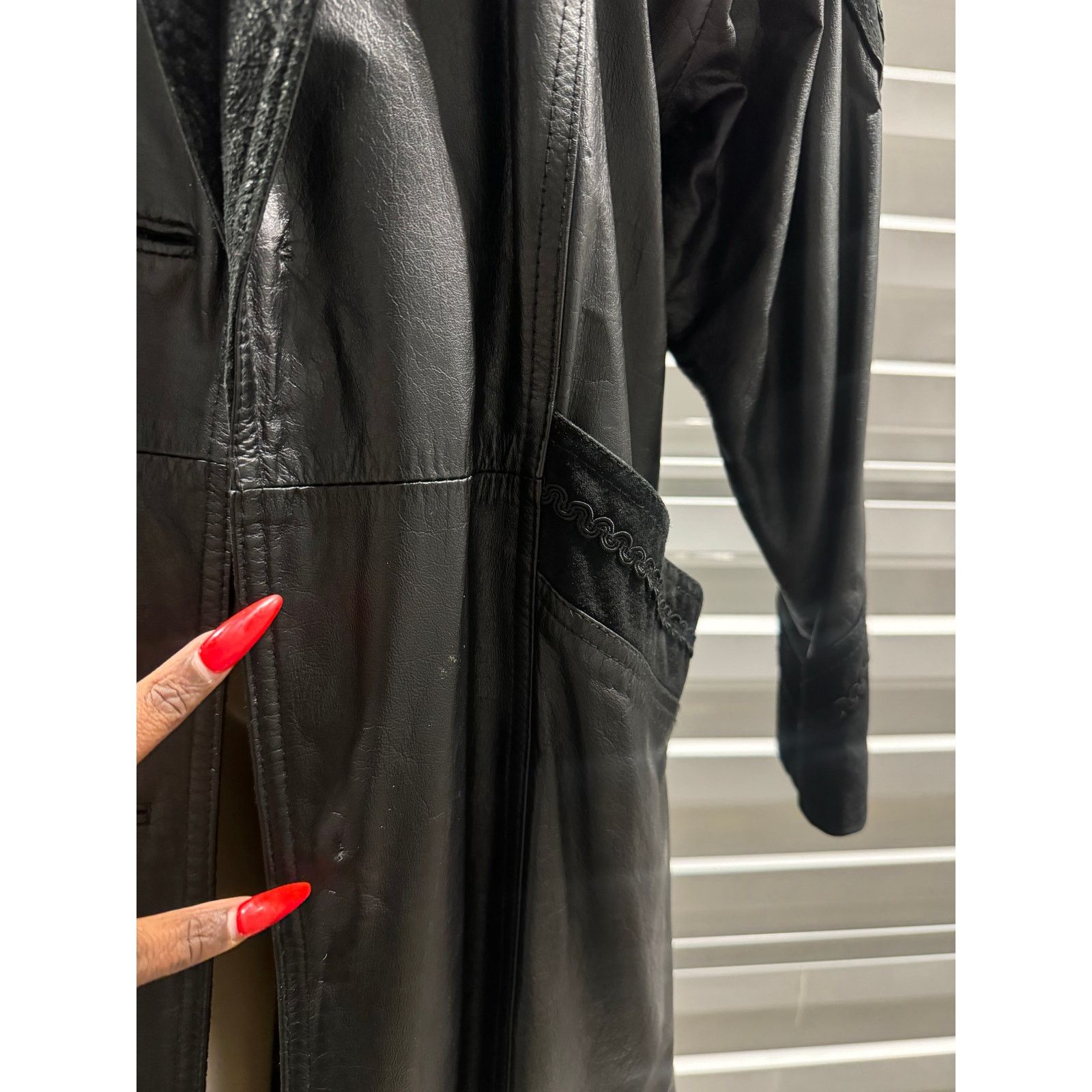 Vintage VTG LEATHER JACKET Size M / US 6-8 / IT 42-44 - 5 Thumbnail