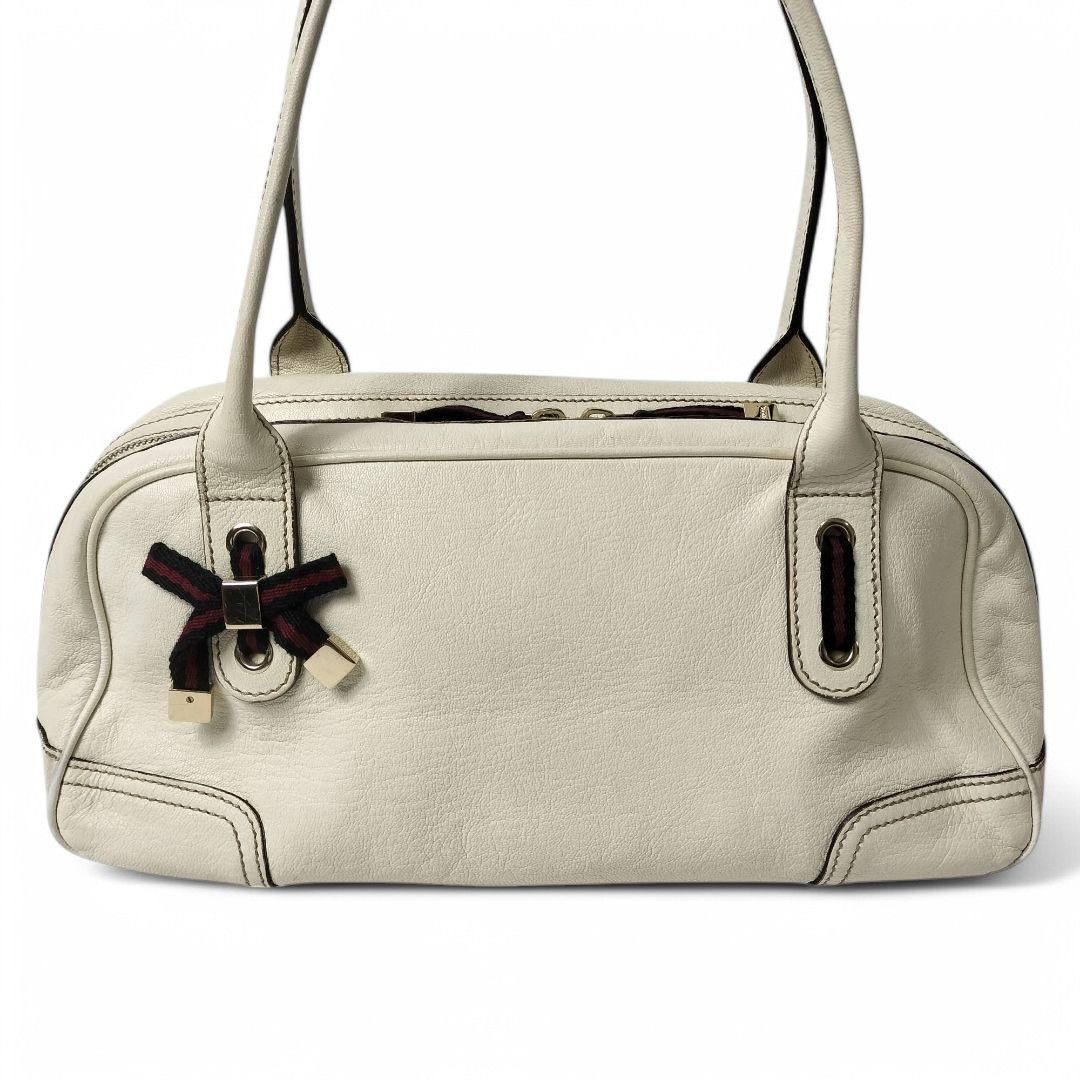 Gucci Gucci - Prince Handbag Shoulder Bag Boston White Leather Size ONE SIZE - 2 Thumbnail