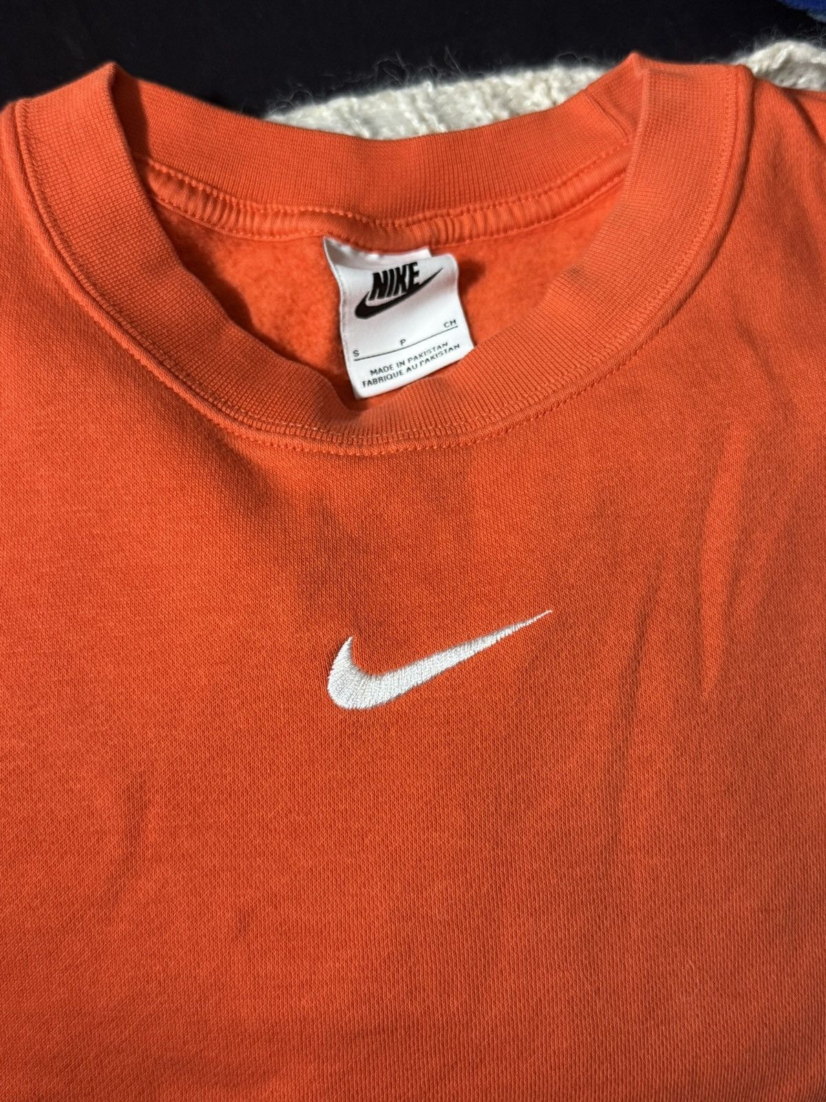Nike Orange Nike Swoosh oversized cropped sweatshirt. Size S / US 4 / IT 40 - 2 Thumbnail
