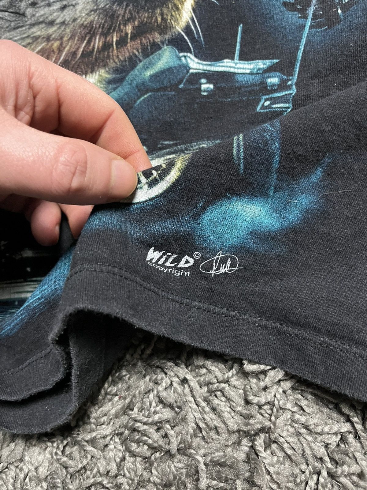 Band Tees Vintage Caballo Husky Biker Graphic T-Shirt Glow In The Dark Size US S / EU 44-46 / 1 - 4 Thumbnail