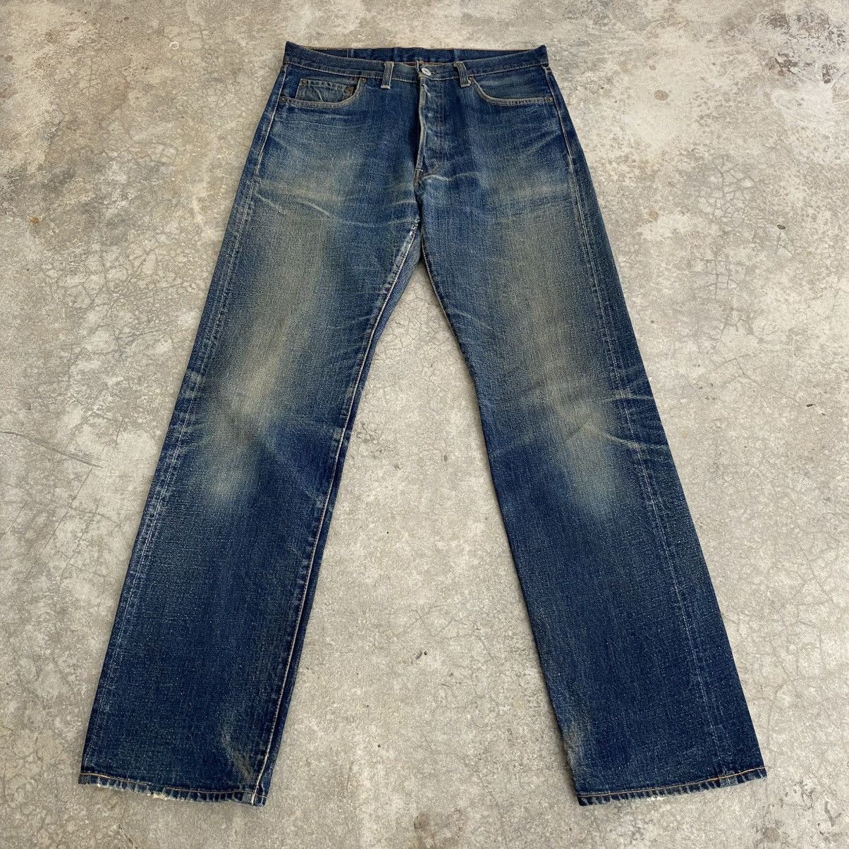 Denime Vintage 90’s Denime Japan Faded Blue Selvedge Jeans Size US 32 / EU 48 - 3 Thumbnail