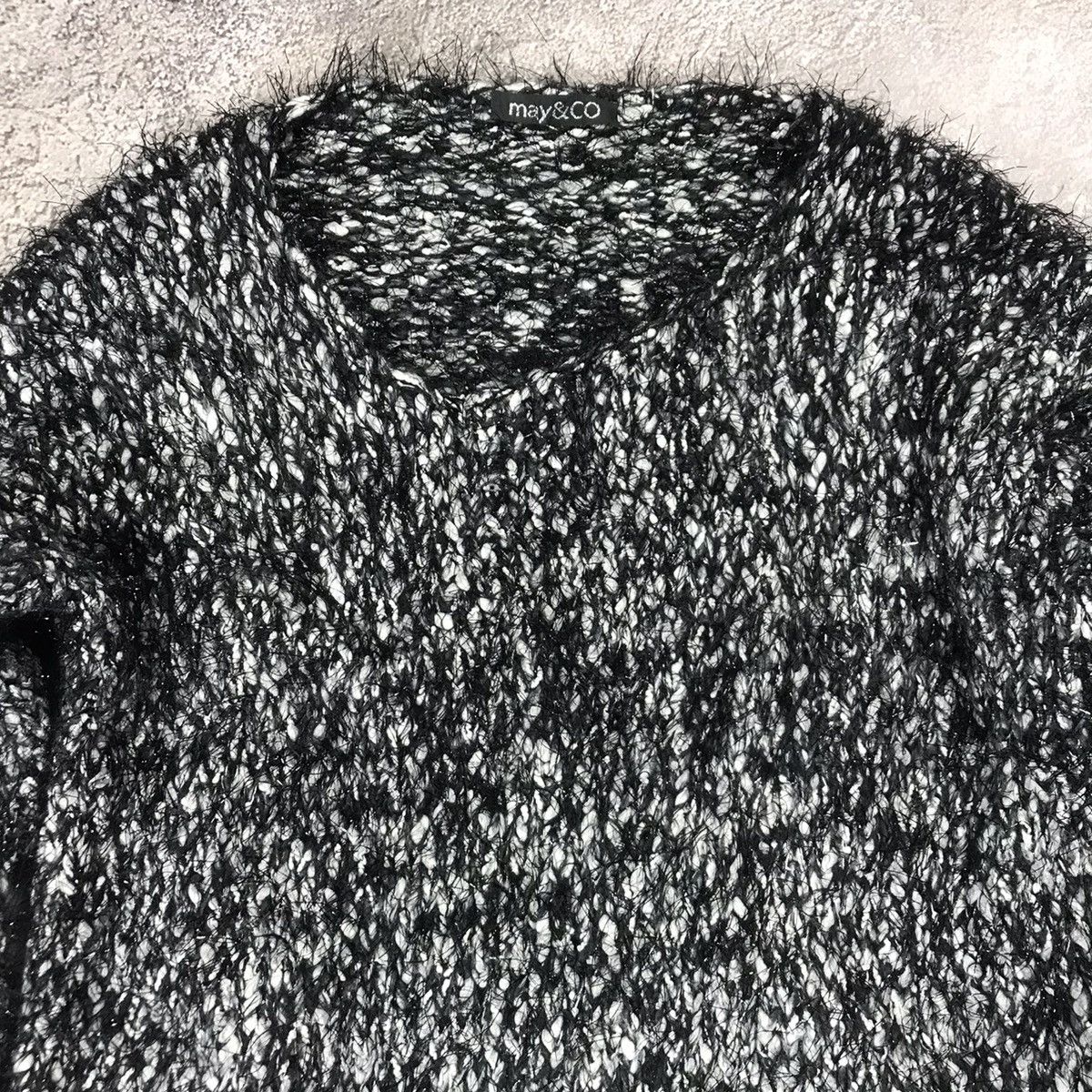 Vintage Vintage Y2K ABSTRACT MOHAIR SWEATER Knitted Flower 90s Size M / US 6-8 / IT 42-44 - 2 Thumbnail