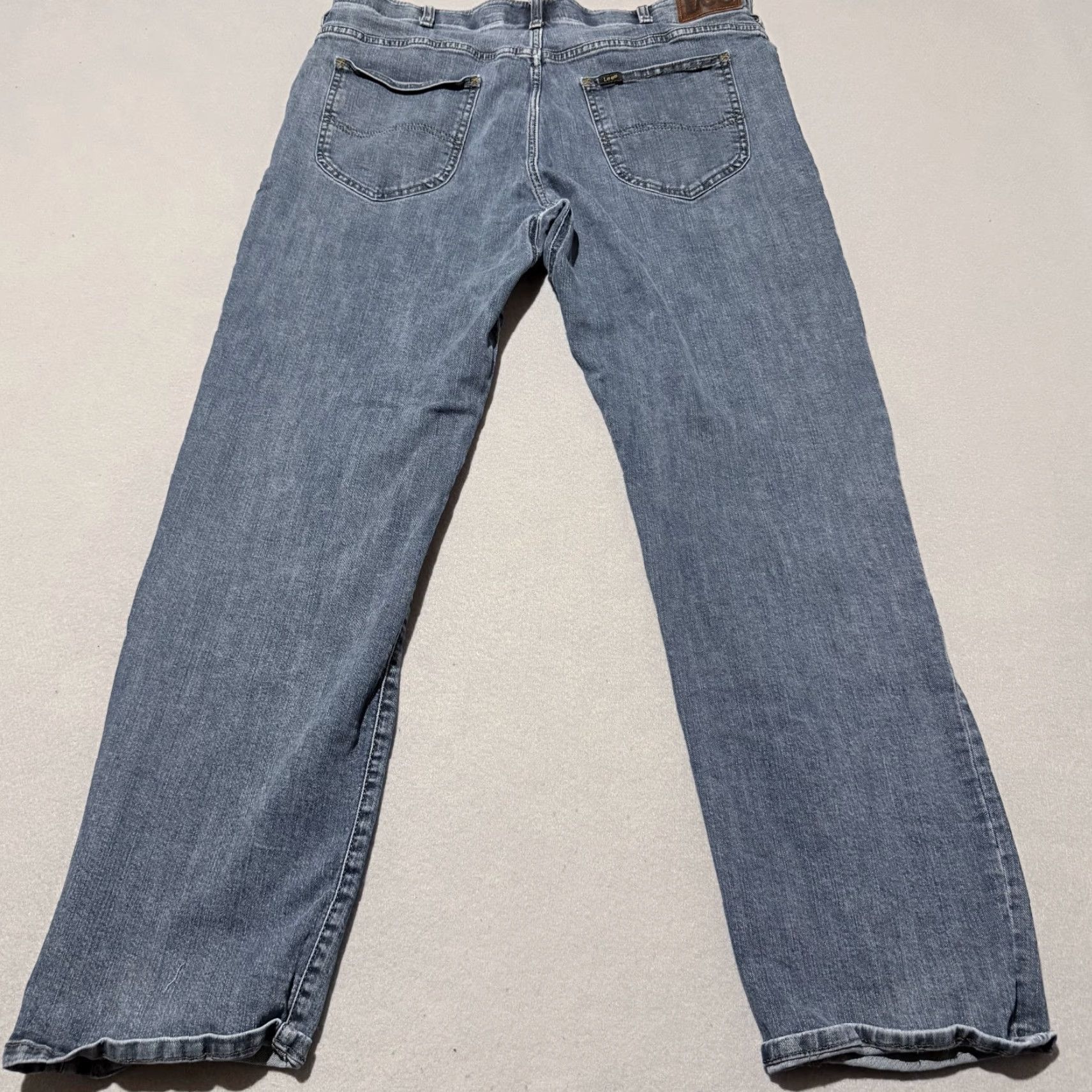 Lee Lee Jeans Men's Blue Denim Stretch Classic Straight 38x32 90s Y2K Vintage? (No) Size US 38 / EU 54 - 2 Thumbnail