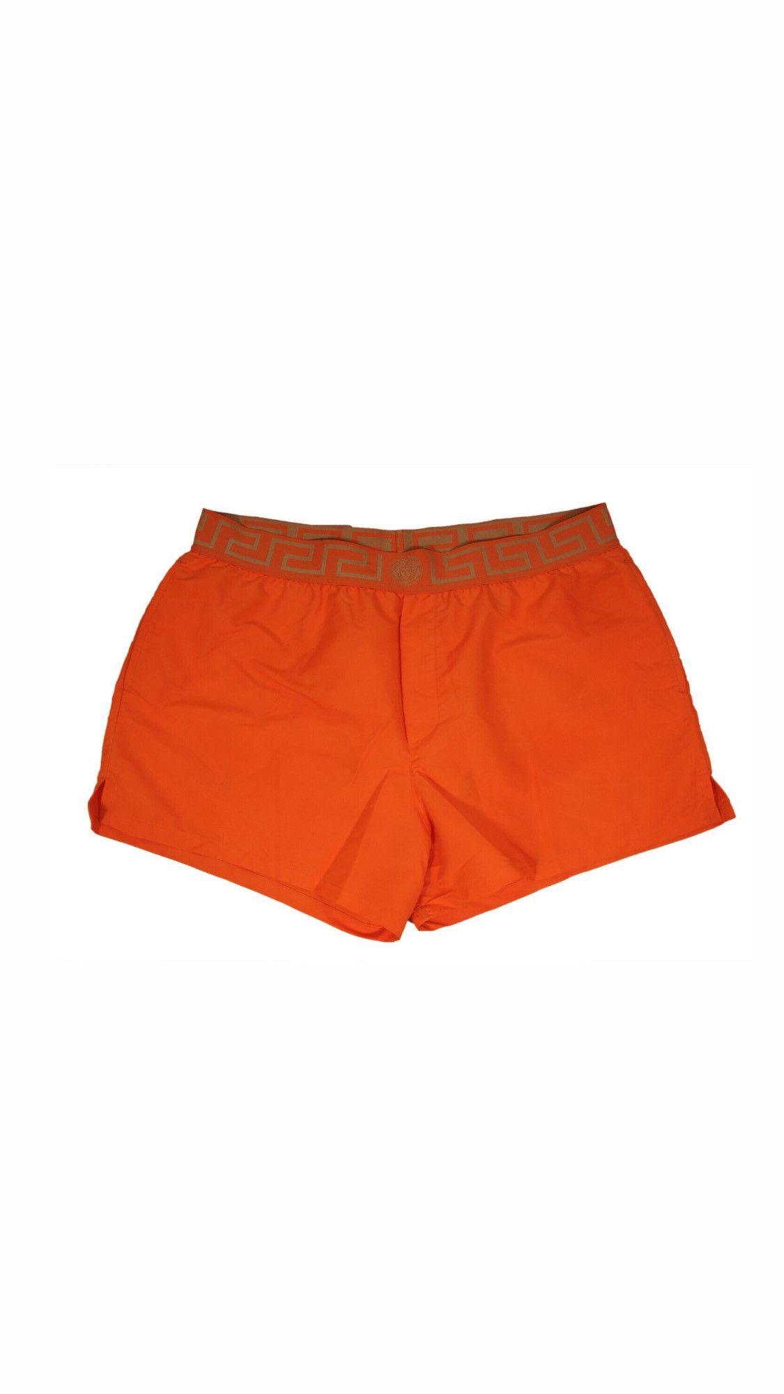 Greca Border Swim Shorts US XXL Size 7 IT 54 Orange
