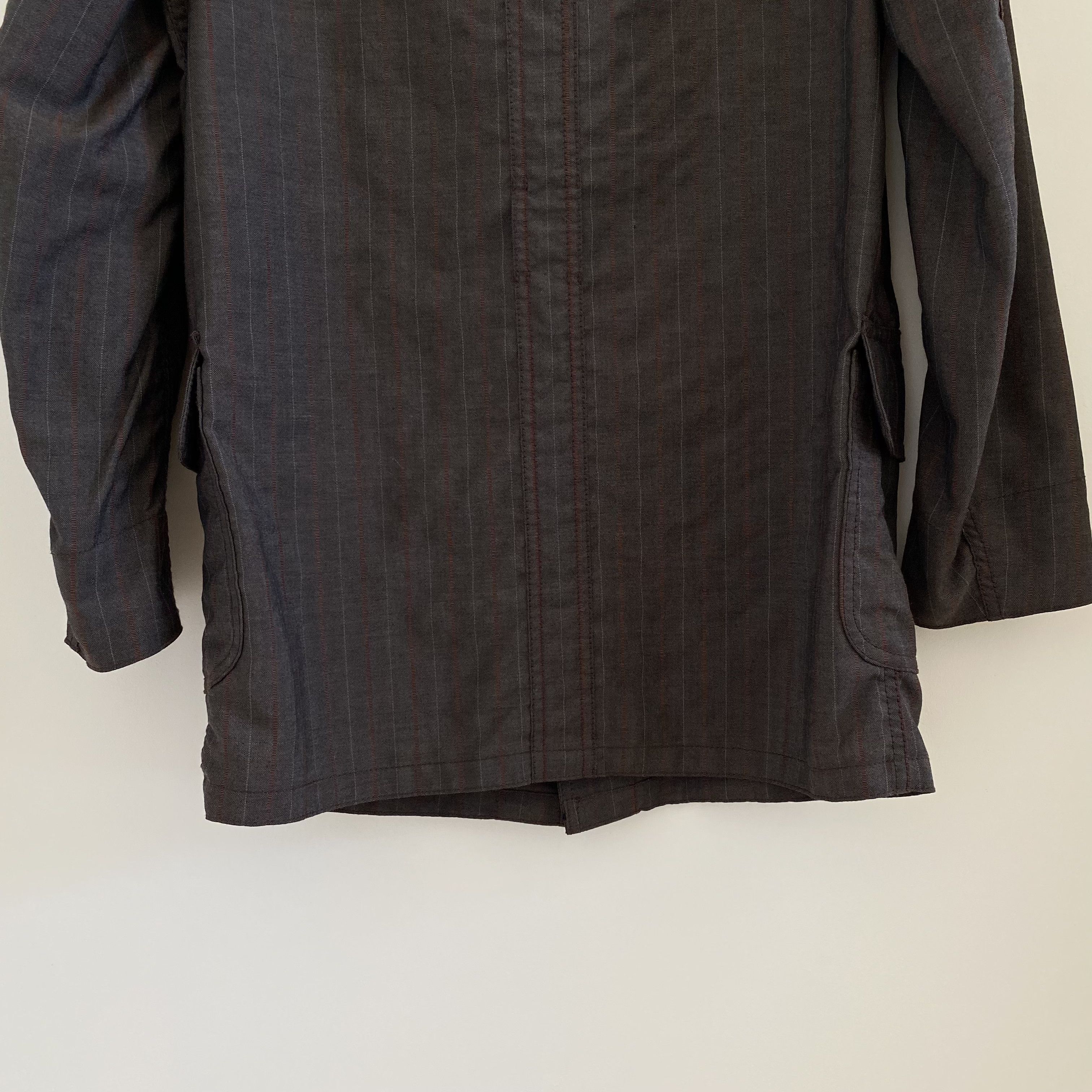 Comme des Garcons × Comme des Garcons Homme Comme des Garcons Homme 2003 Striped Long Overcoat Size US M / EU 48-50 / 2 - 6 Thumbnail