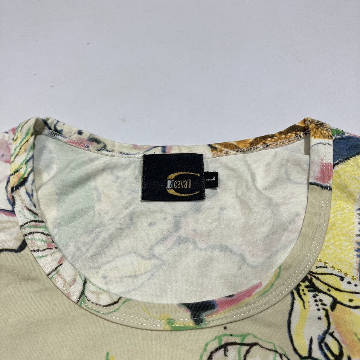 Roberto Cavalli Just Cavalli Abstract All Over Print Long Sleeve Shirt Size M / US 6-8 / IT 42-44 - 6 Thumbnail
