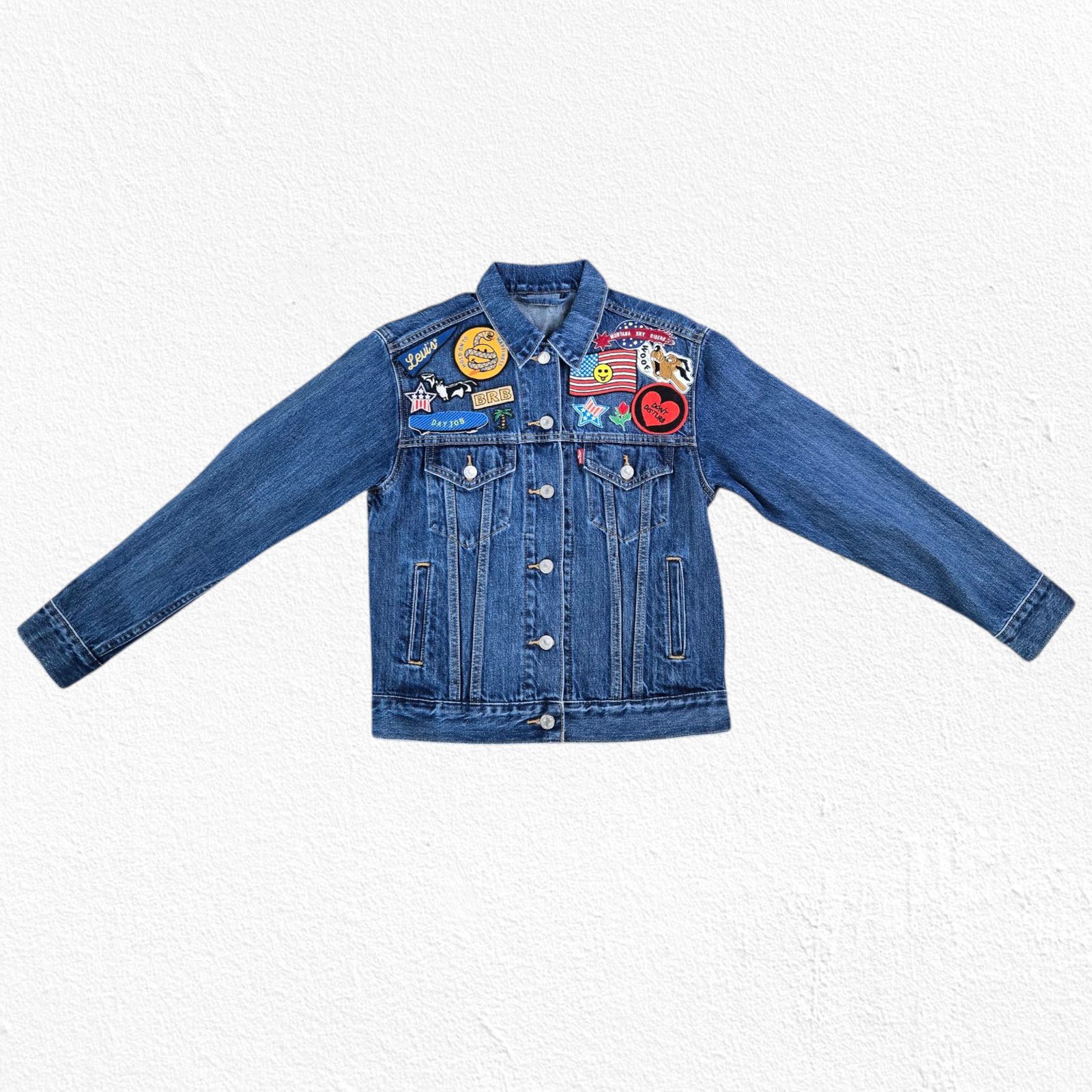 Levi's Levi’s Trucker Jean Jacket Patchwork Americana Size XS Size XS / US 0-2 / IT 36-38 - 4 Thumbnail