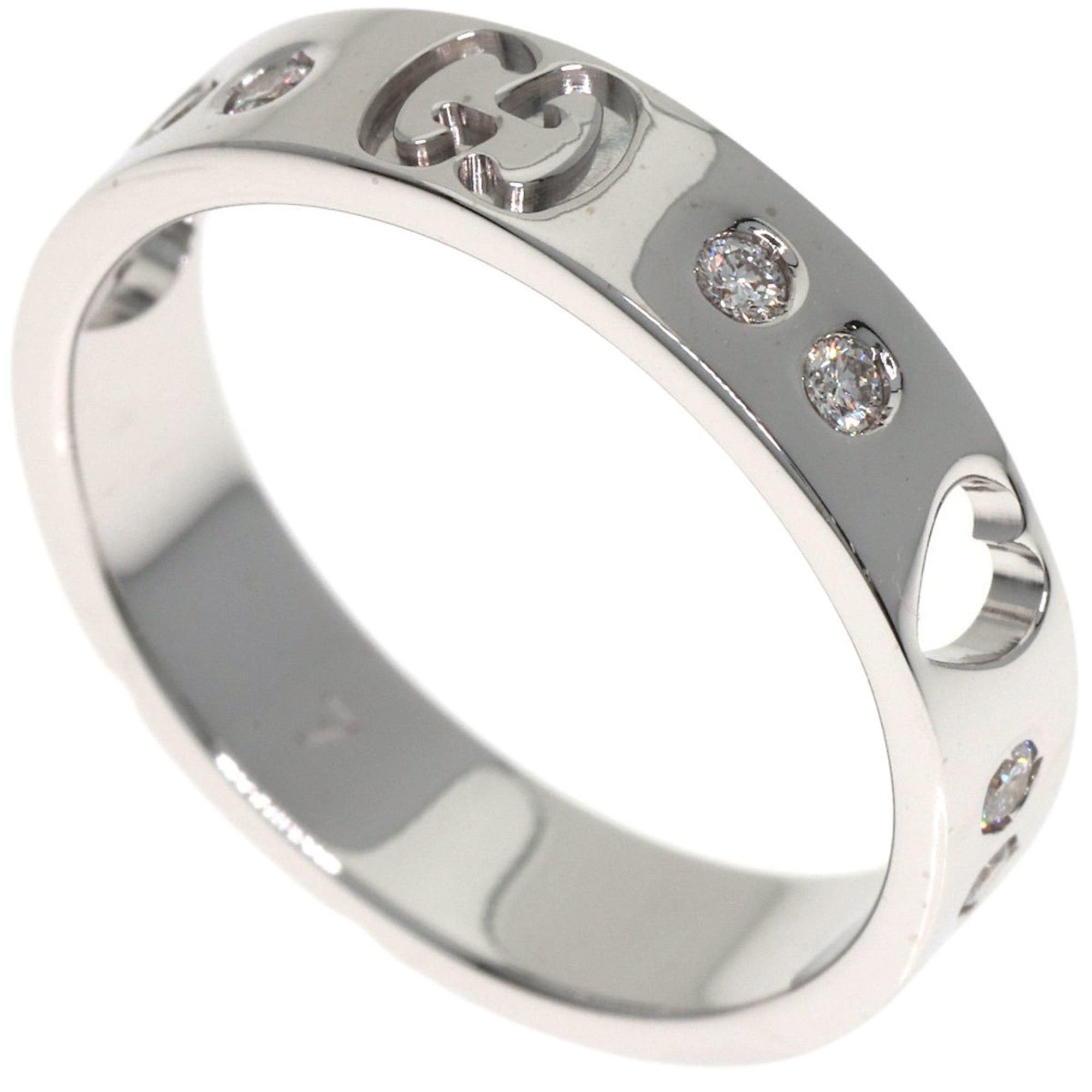 Gucci Gucci Icon Amor Diamond Ring #4, 18K White Gold, Women's. Size ONE SIZE - 1 Thumbnail