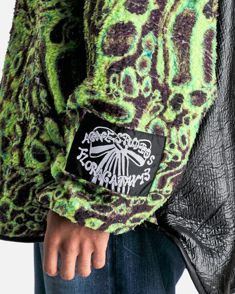 Acne Studios o1s1v1r1oon0925 Coated Teddy Hooded Jacket in Green/Black Size US M / EU 48-50 / 2 - 6 Thumbnail