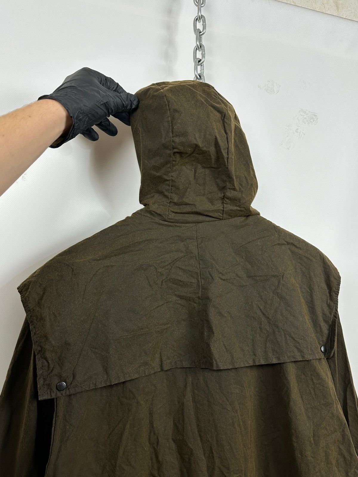 Barbour Vintage Barbour Waxed Durham Olive Green Coat Jacket Size US M / EU 48-50 / 2 - 19 Thumbnail
