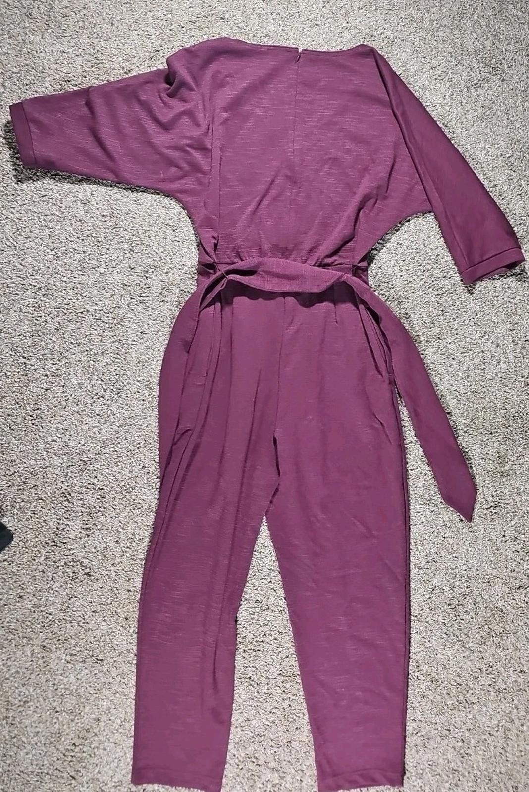 Other anthropologie Purple 1 Piece Belted Small Pantsuit Size 28" / US 6 / IT 42 - 8 Thumbnail