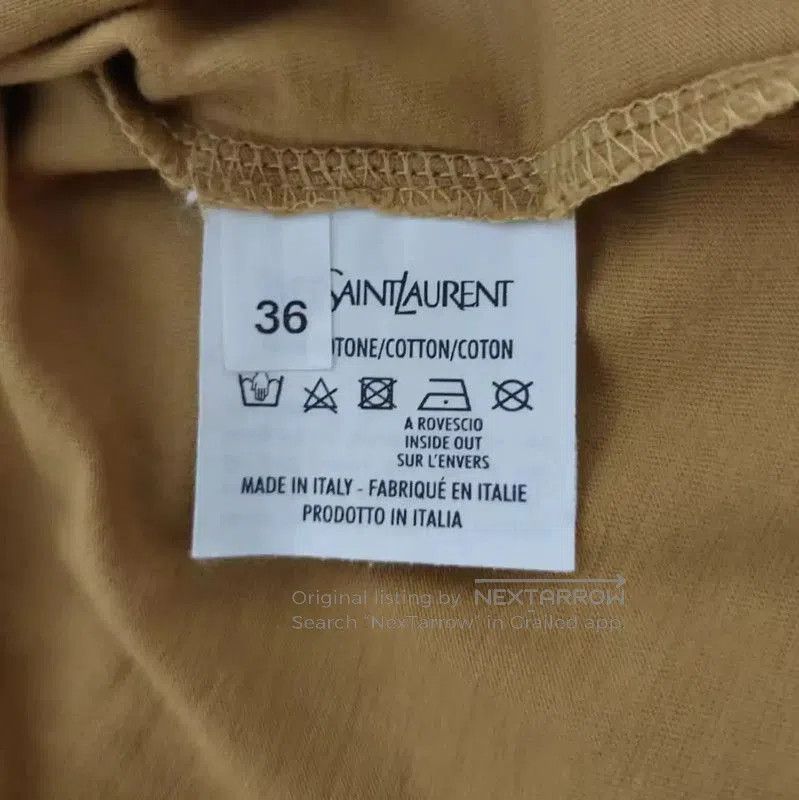 Yves Saint Laurent YSL Yellow Women's T-Shirt in Size S . Size S / US 4 / IT 40 - 4 Thumbnail