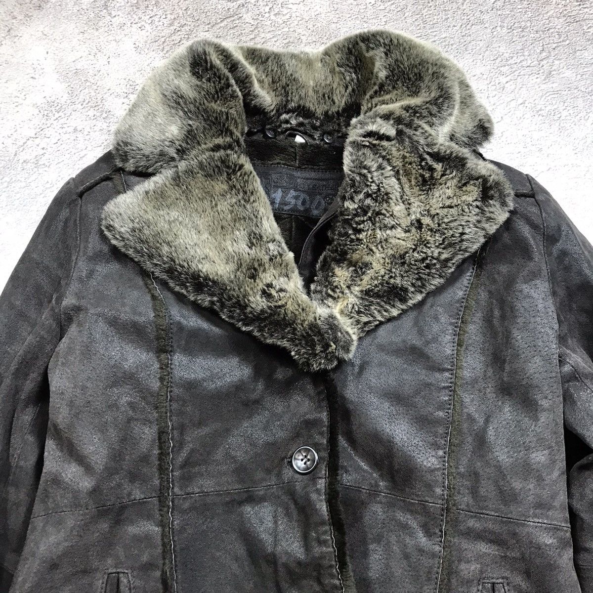 Vintage Vintage Y2K Faded Black Quilted Jacket Grunge Streetwear L Size L / US 10 / IT 46 - 2 Thumbnail