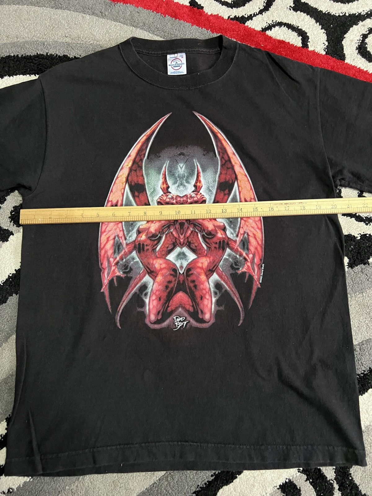 Vintage Y2K Vintage David Bollt Symmetry Red Goth Devil T-shirt M Size US M / EU 48-50 / 2 - 9 Thumbnail