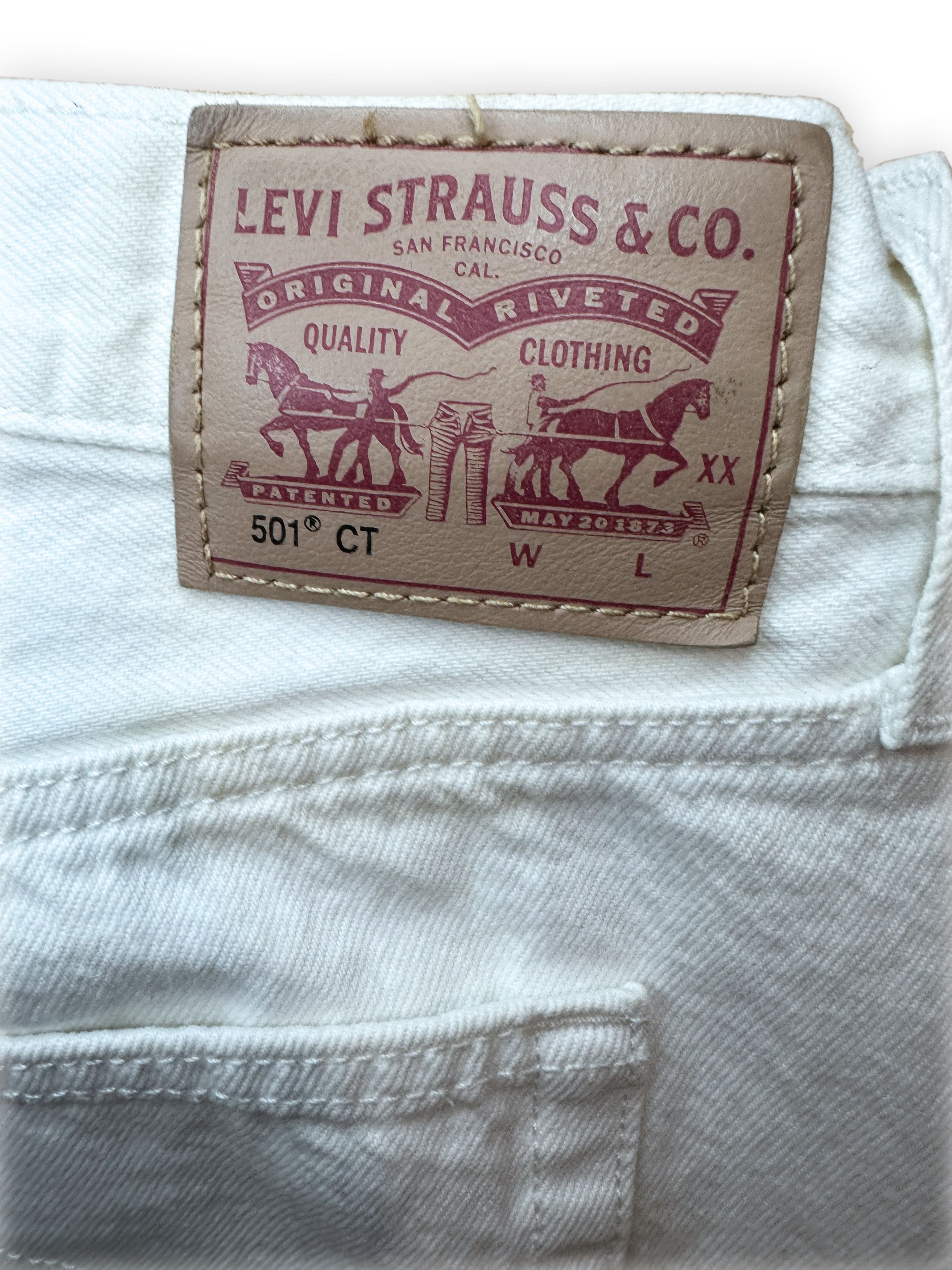 Levi's White Levis Denim Size US 32 / EU 48 - 7 Thumbnail