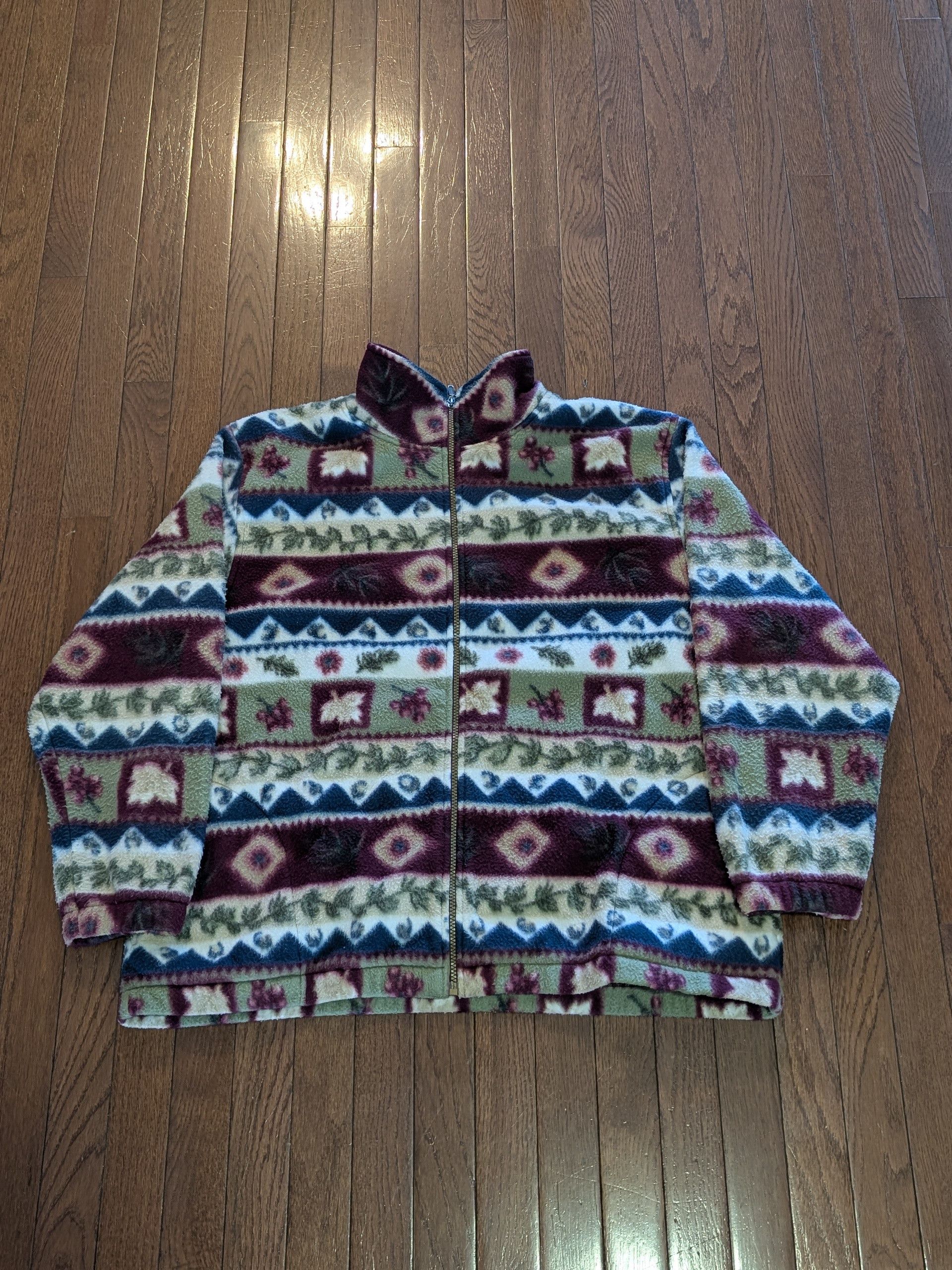 Other Vintage Patterned Alfred Dunner Full Zip Fleece Sz XXL Size XXL / US 16-18 / IT 52-54 - 1 Thumbnail