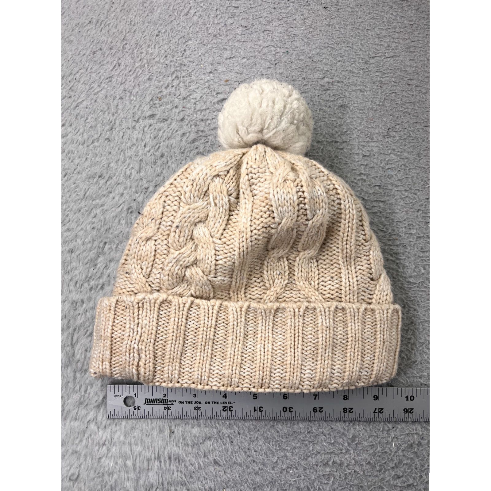 Victoria's Secret Victoria's Secret Beanie Adult One Size Ivory Pom PINK Poly Sherpa Lined Knit Logo Women Size ONE SIZE - 4 Thumbnail