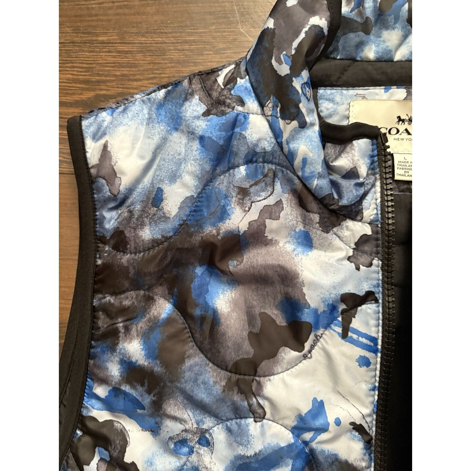 Coach Coach Quilted Men's Blue Camo Vest Size L Large Lightweight Size US L / EU 52-54 / 3 - 8 Thumbnail