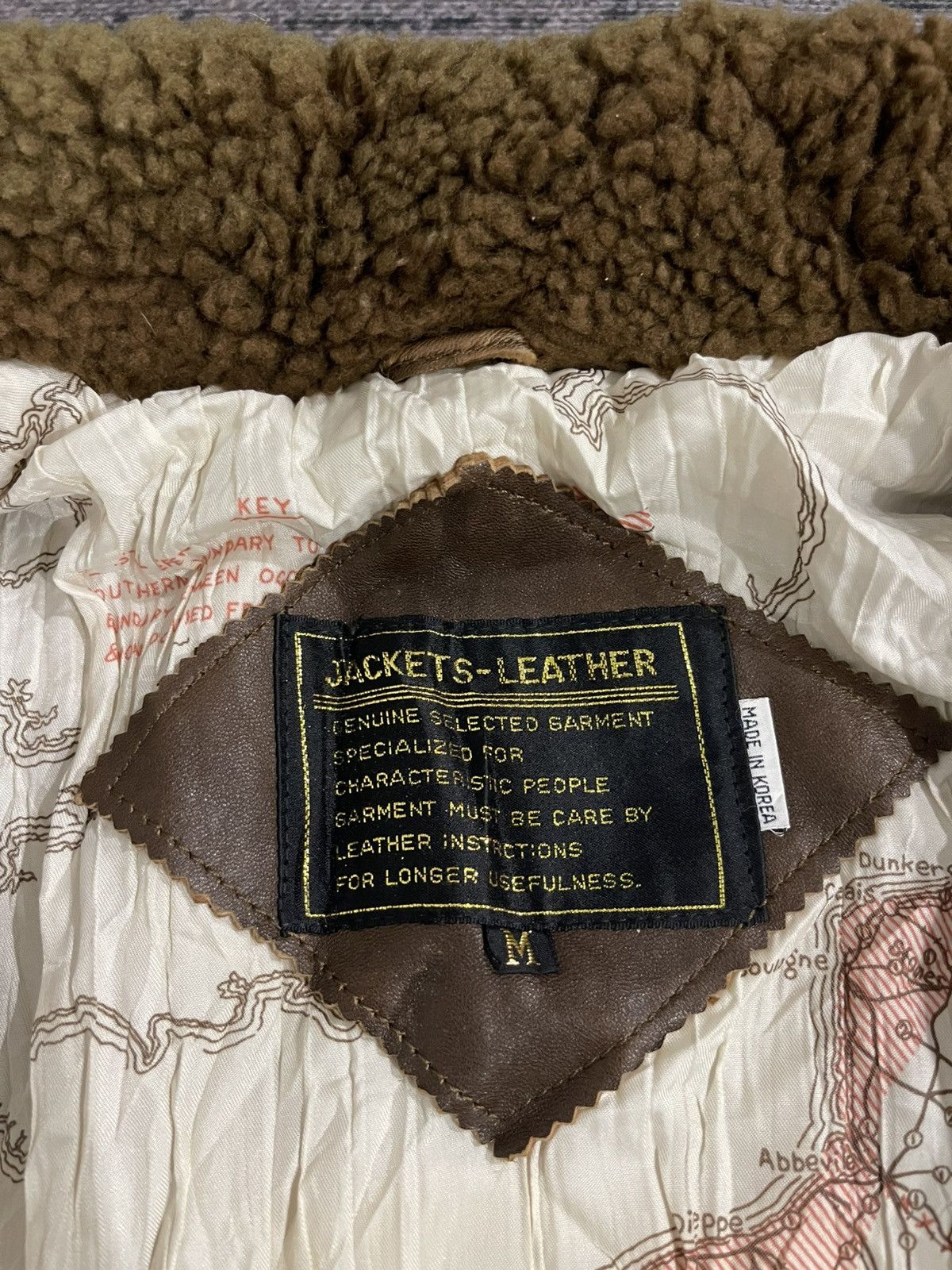 Vintage Vintage Sheep Leather Bomber Jacket Size US L / EU 52-54 / 3 - 17 Thumbnail
