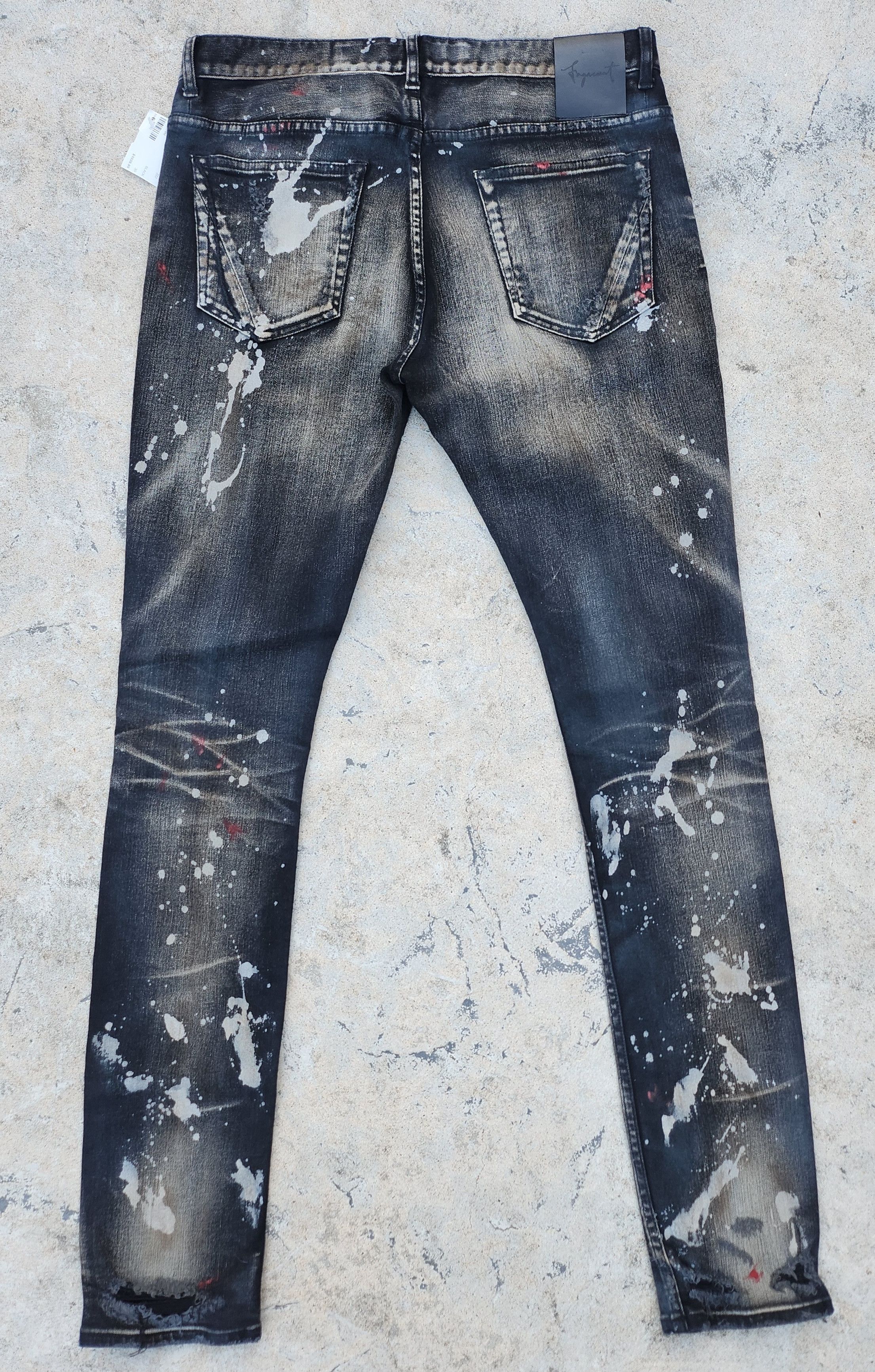 Fagassent Toshiki Aoki Ranbu Mud-Washed Destroyed Jeans Size US 30 / EU 46 - 2 Thumbnail
