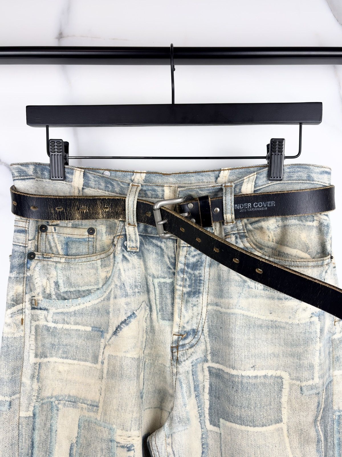 Undercover Crocodile Embossed Leather Belt | Grailed