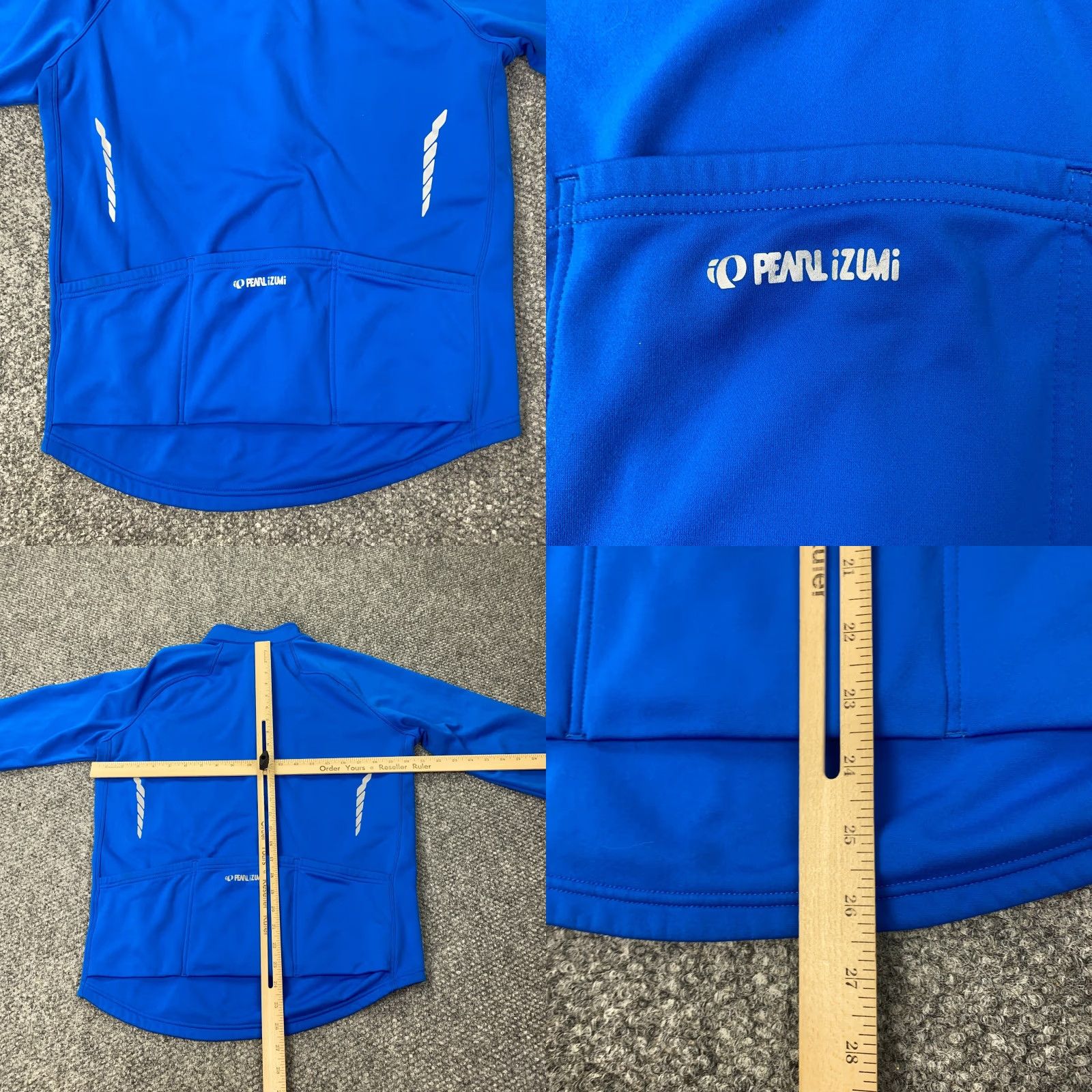 PEARL iZUMi Pearl Izumi Cycling Jacket Womens L Blue Full Zip Pockets Comfortable Athletic Softshell Jacket Size L / US 10 / IT 46 - 8 Thumbnail