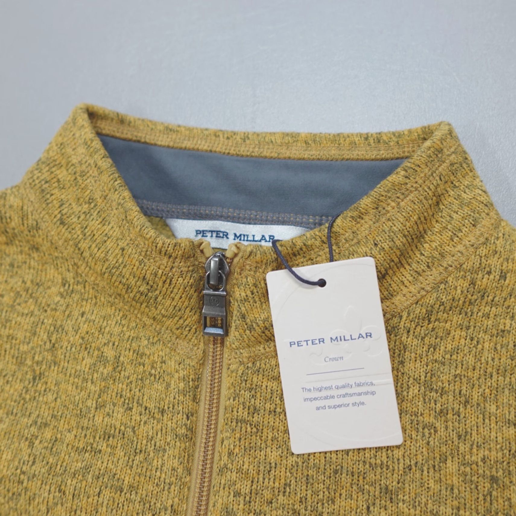 Peter Millar VINTAGE Peter Millar Crown Sweater Fleece Vest Dijon Yellow Sweater Men's Size M 50 Size US M / EU 48-50 / 2 - 2 Thumbnail