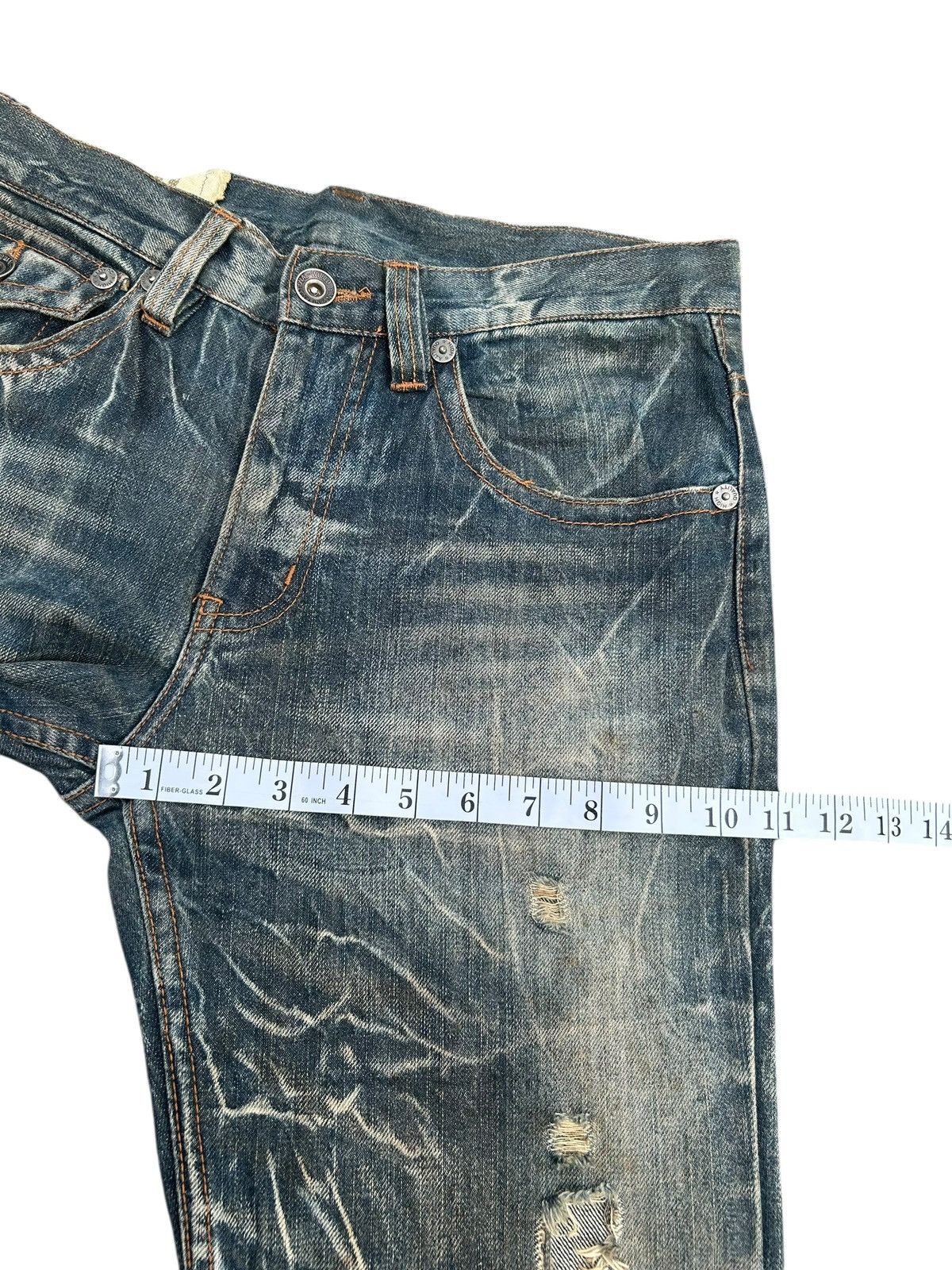Kapital FLARE Antful Jeans Japanese Distressed Dirty Denim Jeans Size US 32 / EU 48 - 22 Thumbnail