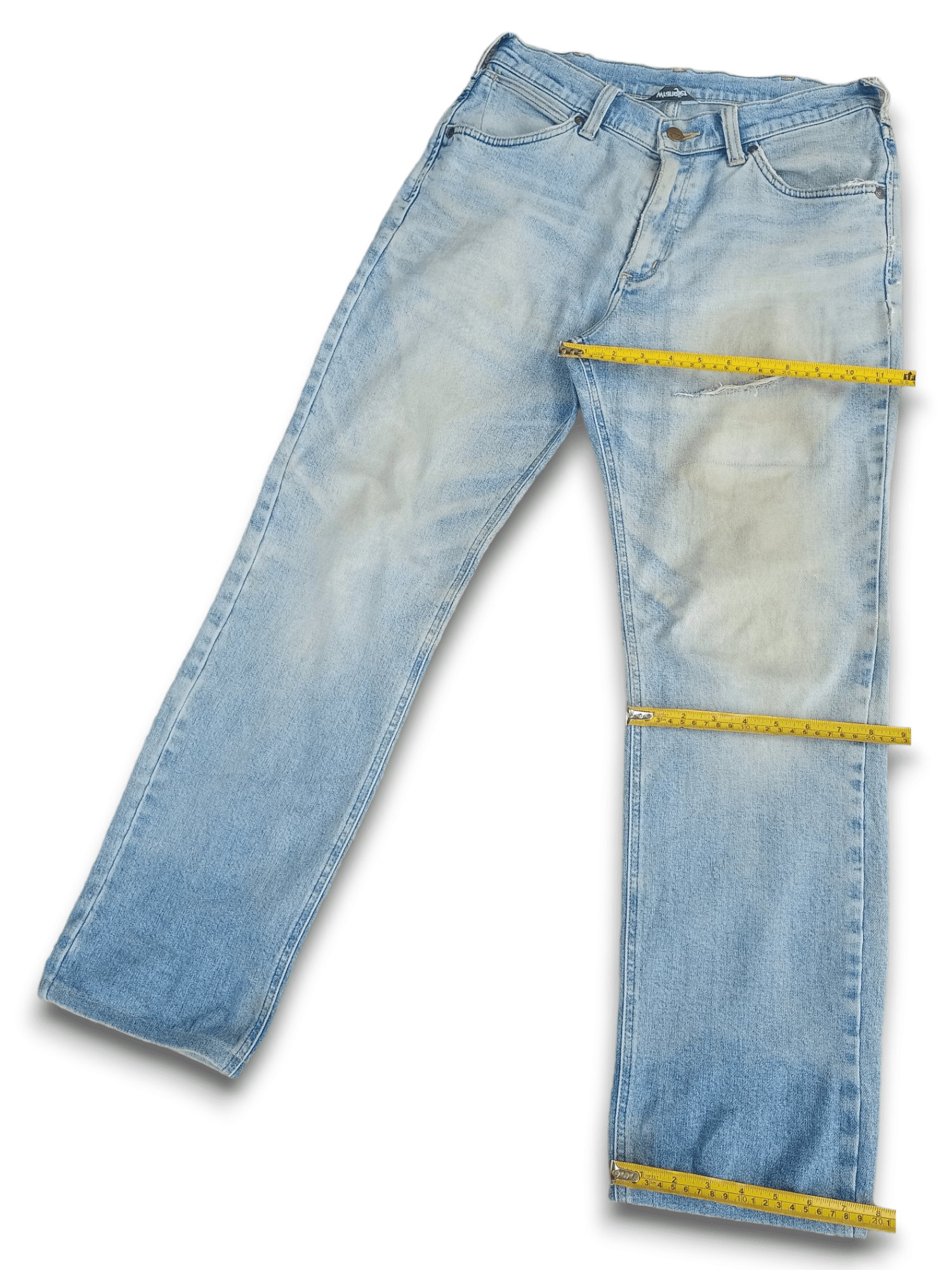 Wrangler SALES🔥Vintage Wrangler Washed Blue Distressed Loose Jeans Size US 28 / EU 44 - 11 Thumbnail