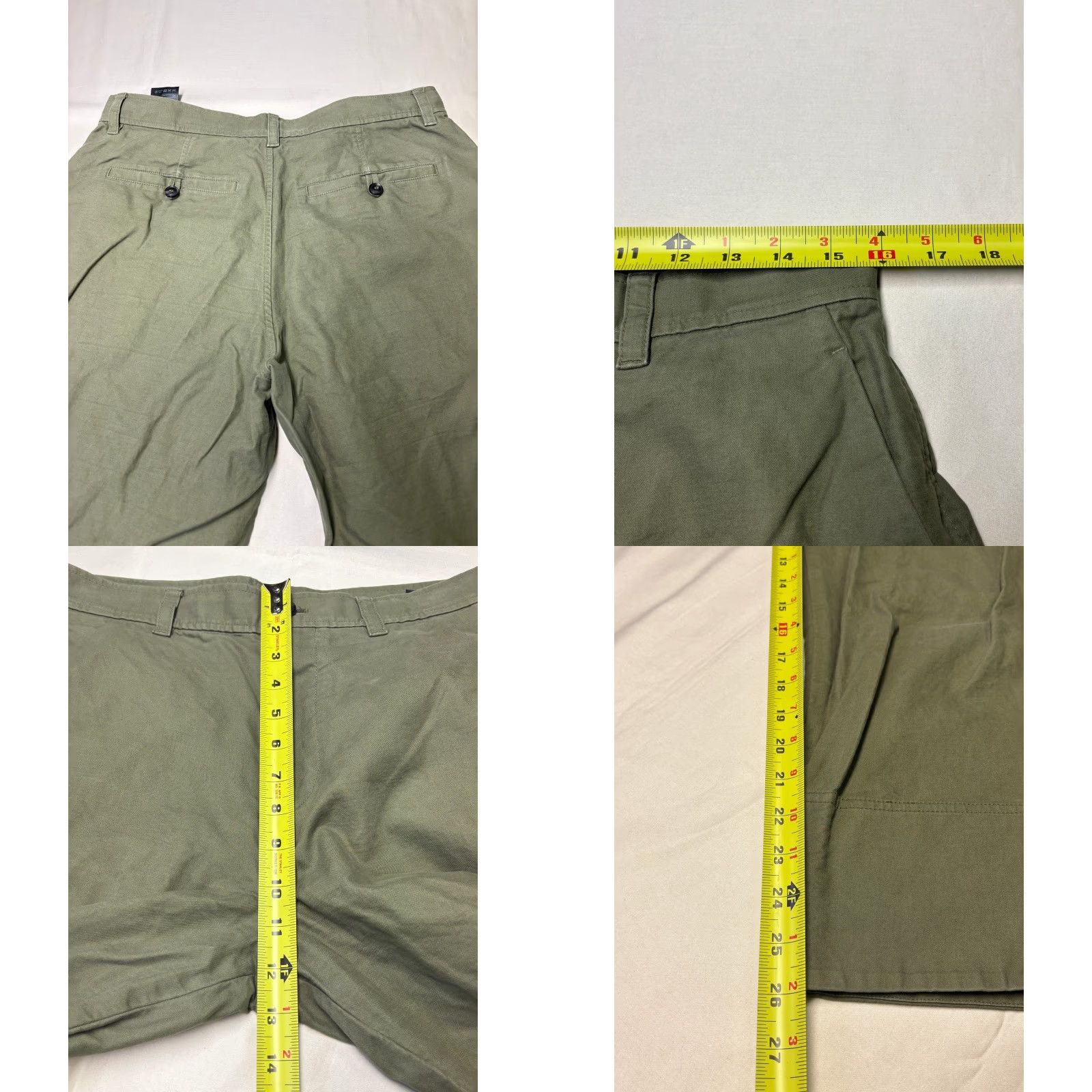 Cos COS Women Olive Green Wide Leg Trousers High Rise Straight Pants 33R x L26 Size 24" / US 00 / IT 34 - 8 Thumbnail