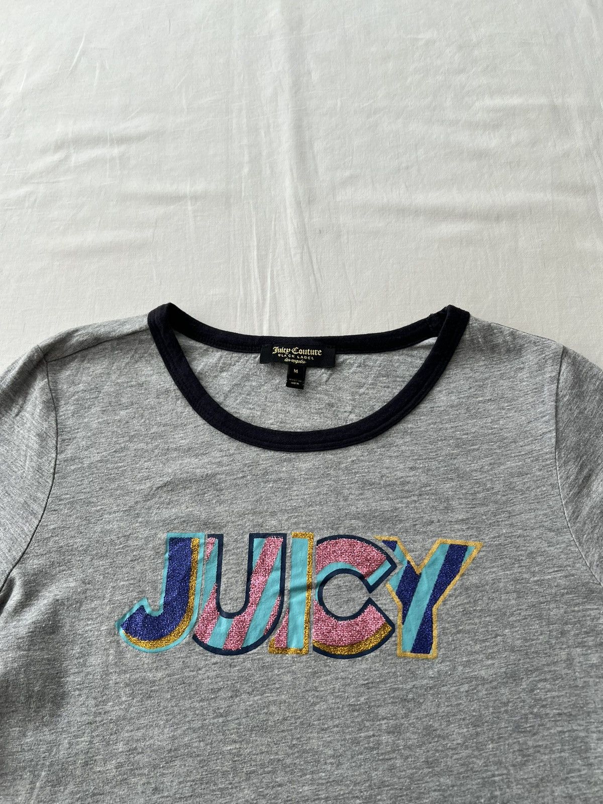 Juicy Couture Juicy Couture Black Label Women Gray T-shirt Size M / US 6-8 / IT 42-44 - 3 Thumbnail