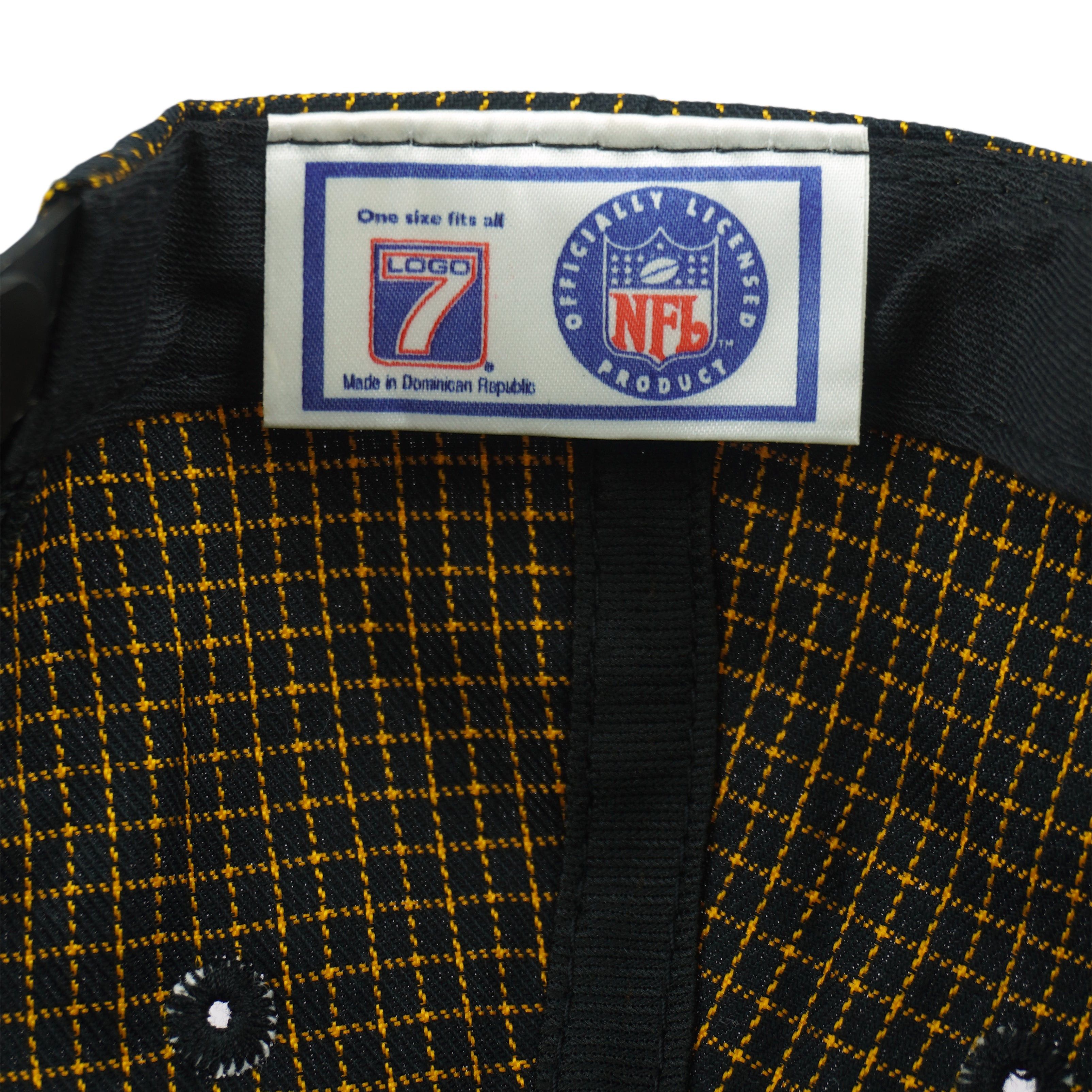Logo 7 NFL - Pittsburgh Steelers Plaid Snapback Hat 1990s Size ONE SIZE - 5 Thumbnail