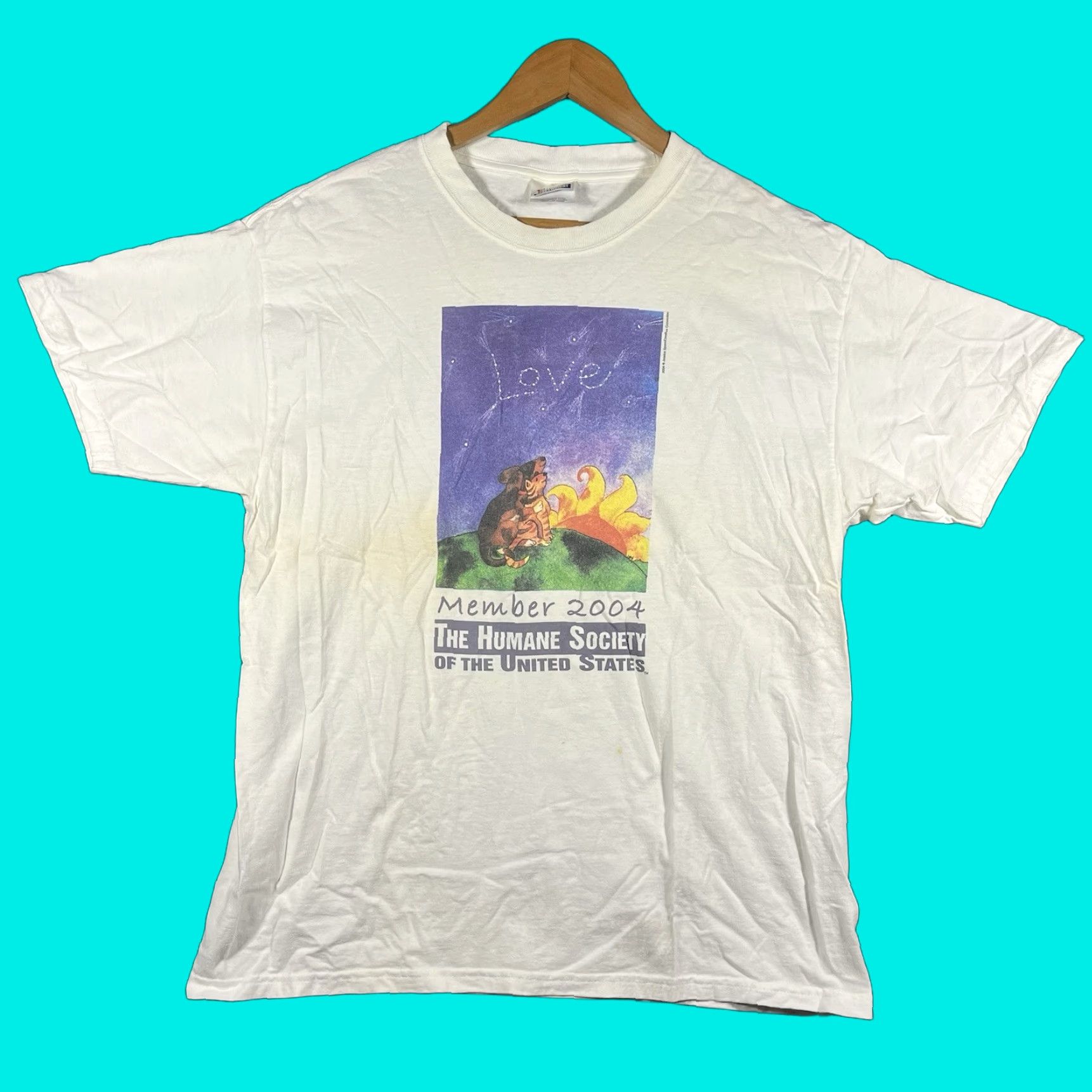 Vintage VINTAGE The Humane Society Love Cat Dog T Shirt Size US L / EU 52-54 / 3 - 1 Thumbnail