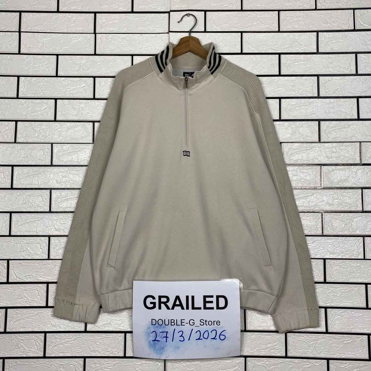 Adidas Anorak Half Zipper Sweater Adidas Size US L / EU 52-54 / 3 - 1 Thumbnail