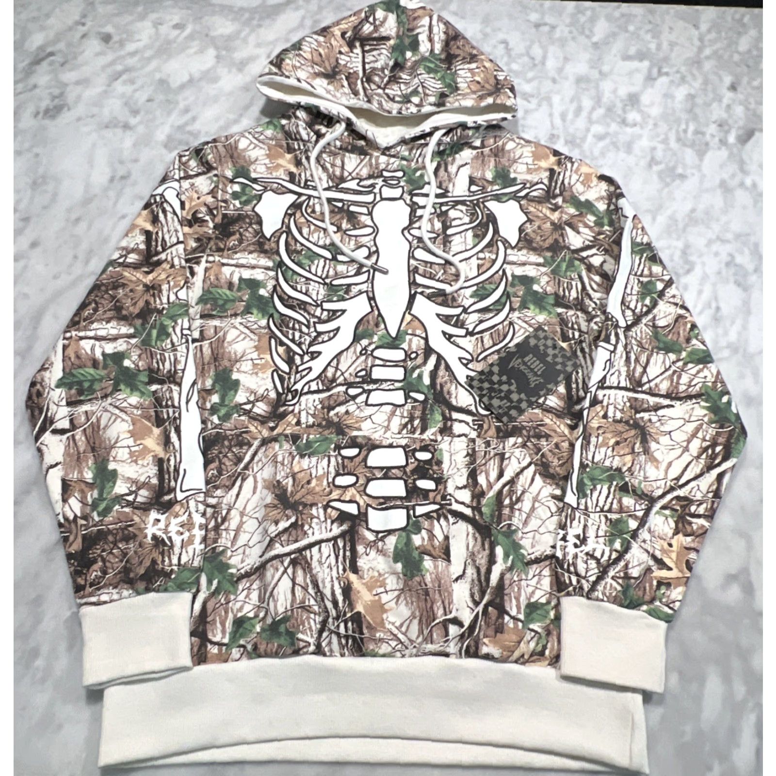 Vintage Rebel Vengeance Hoodie Sweatshirt Men Medium Camo Skeleton Pocket NWT Size US M / EU 48-50 / 2 - 2 Thumbnail