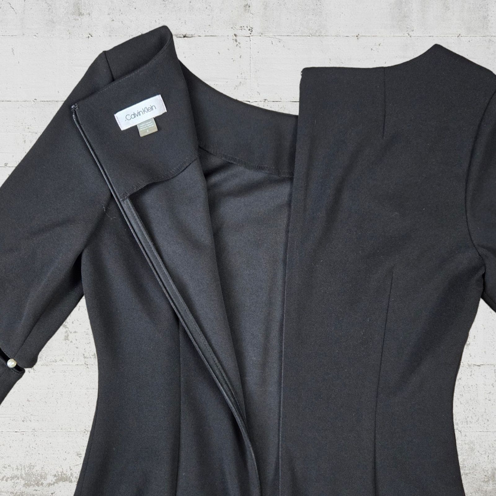 Calvin Klein Calvin Klein Black Bell Sleeve Midi Dress Size 6 Size M / US 6-8 / IT 42-44 - 6 Thumbnail